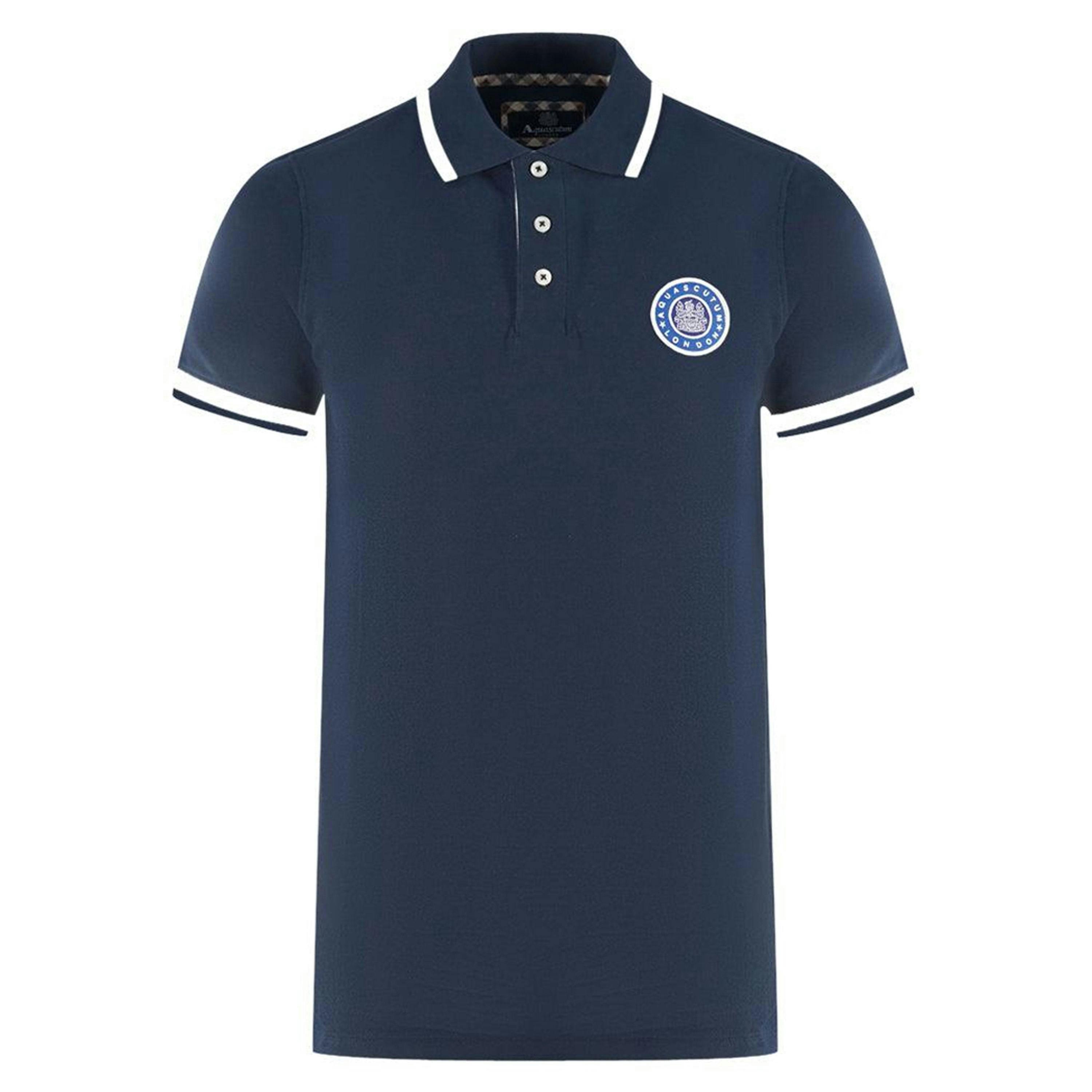 Aquascutum Unisex Adult London Embroidered Badge Polo Shirt , view 1 of 3