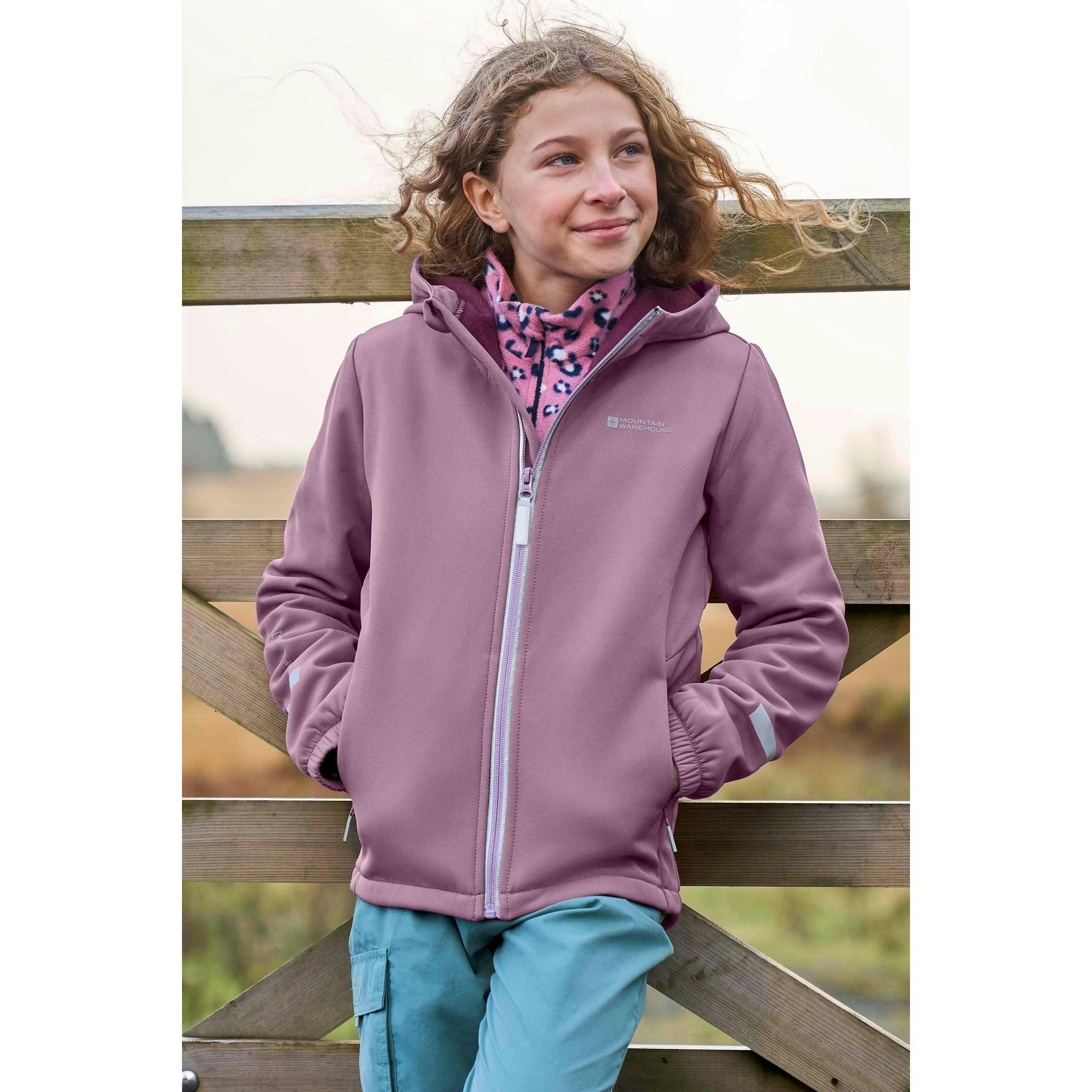 Mountain Warehouse Childrens/Kids Huxley Reflective Soft Shell Jacket , view 2 of 4