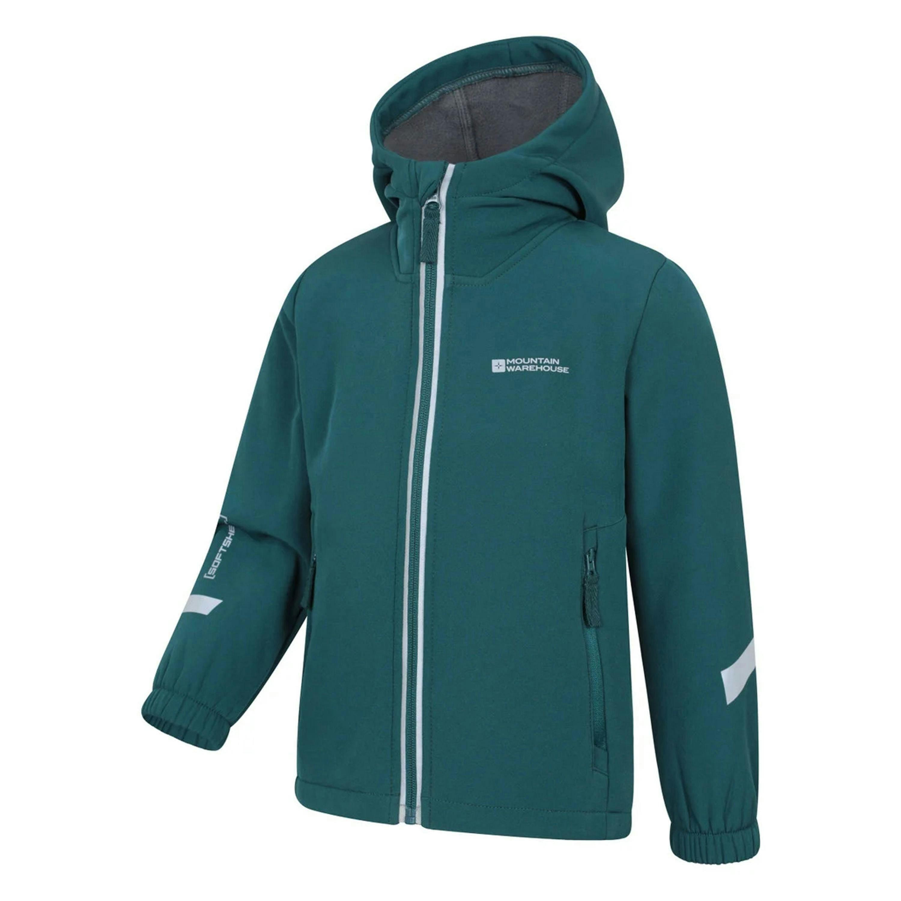 Mountain Warehouse Childrens/Kids Huxley Reflective Soft Shell Jacket , view 3 of 4