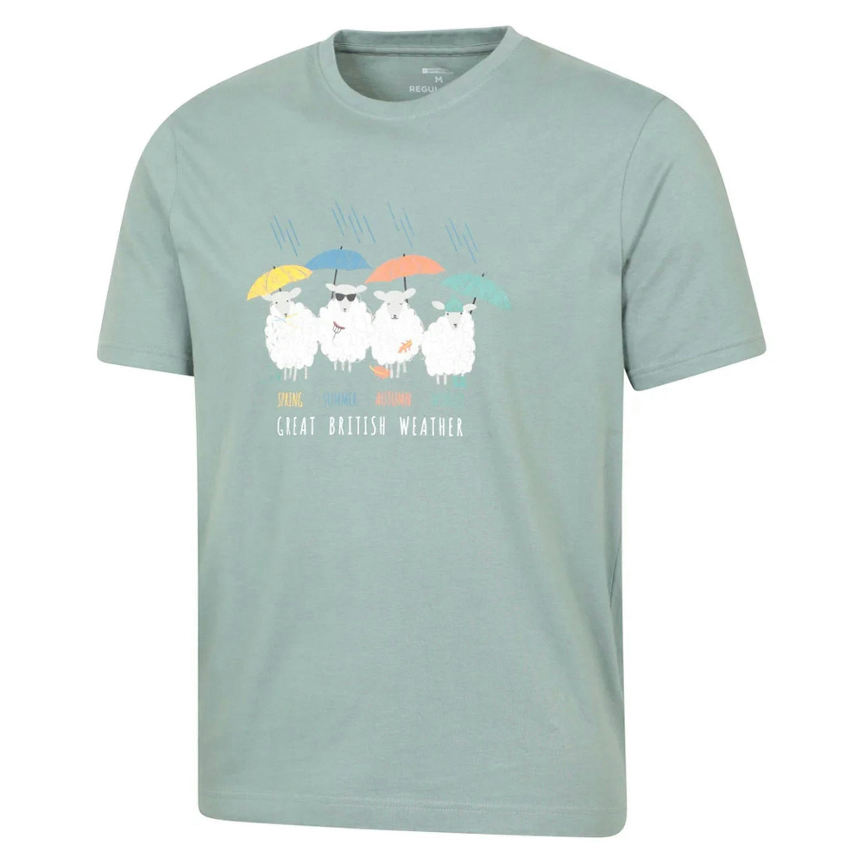 Mountain Warehouse Unisex Adult Great British Weather Graphic T-Shirt , view 3 of 3