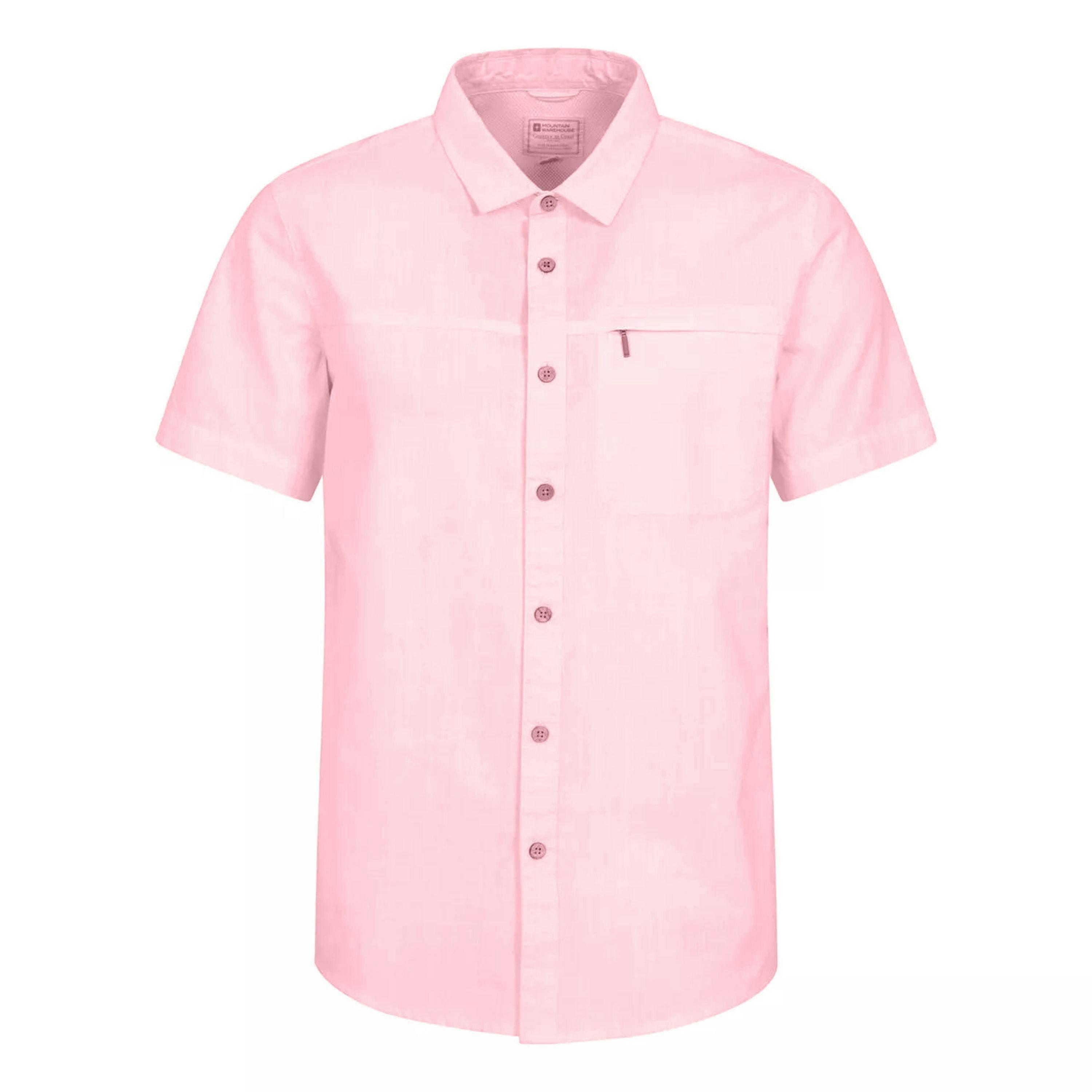 Mountain Warehouse Mens Coconut Slub Short-Sleeved Shirt , view 1 of 4