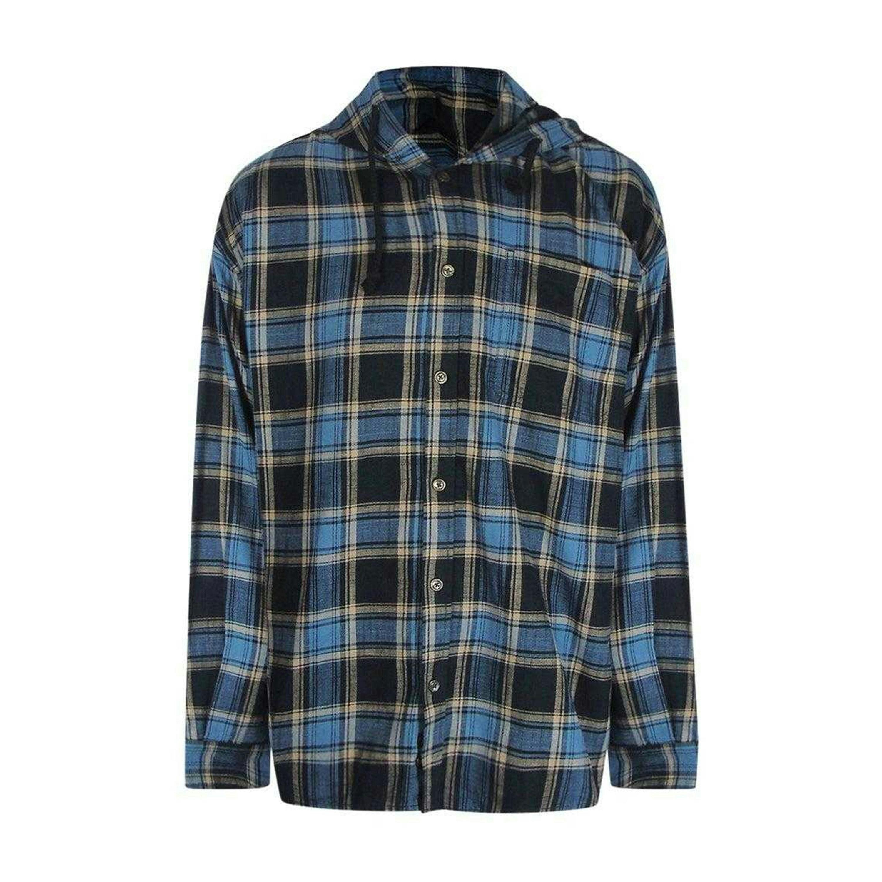 Diesel Mens Checkered Hooded Shirt , view 1 of 3