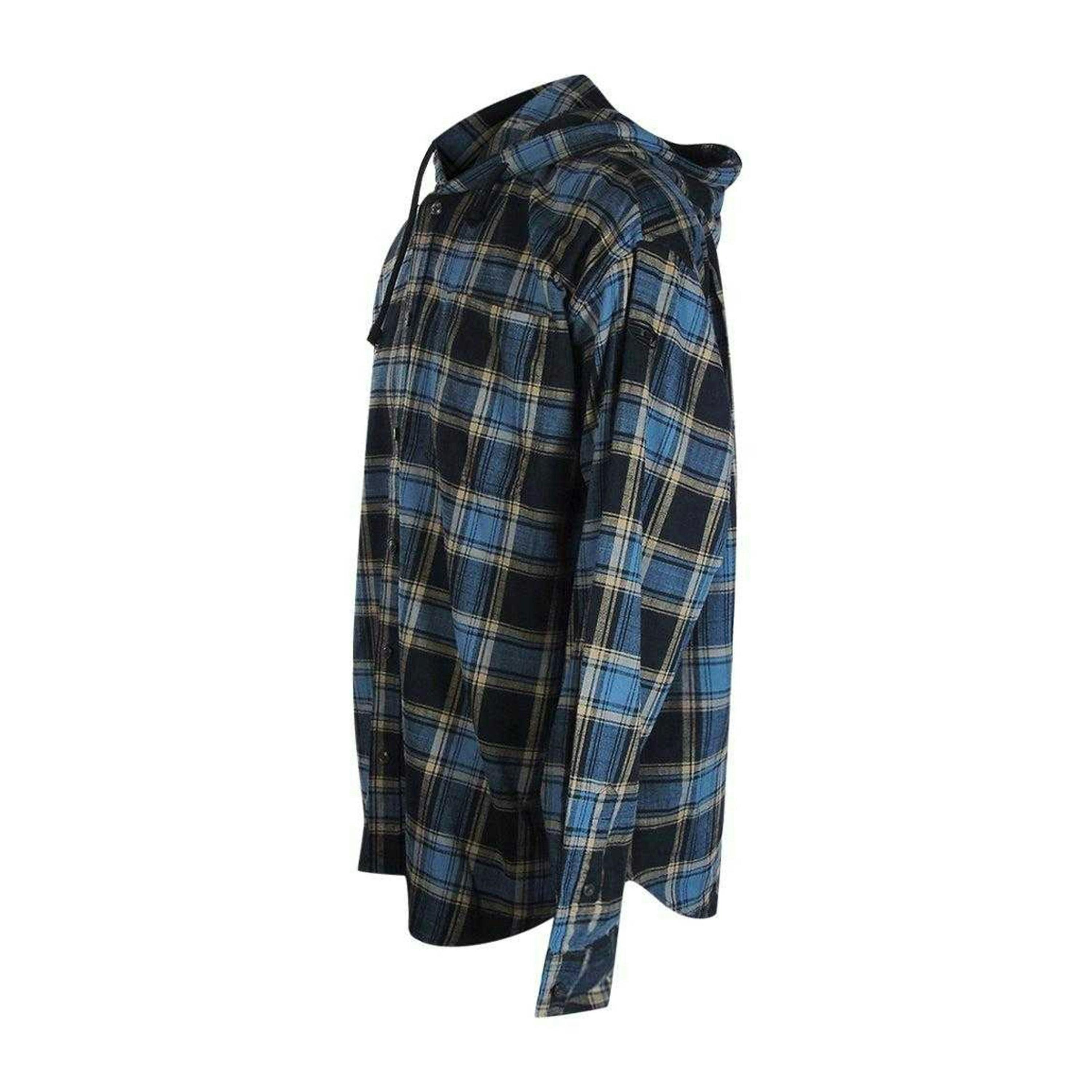 Diesel Mens Checkered Hooded Shirt , view 3 of 4