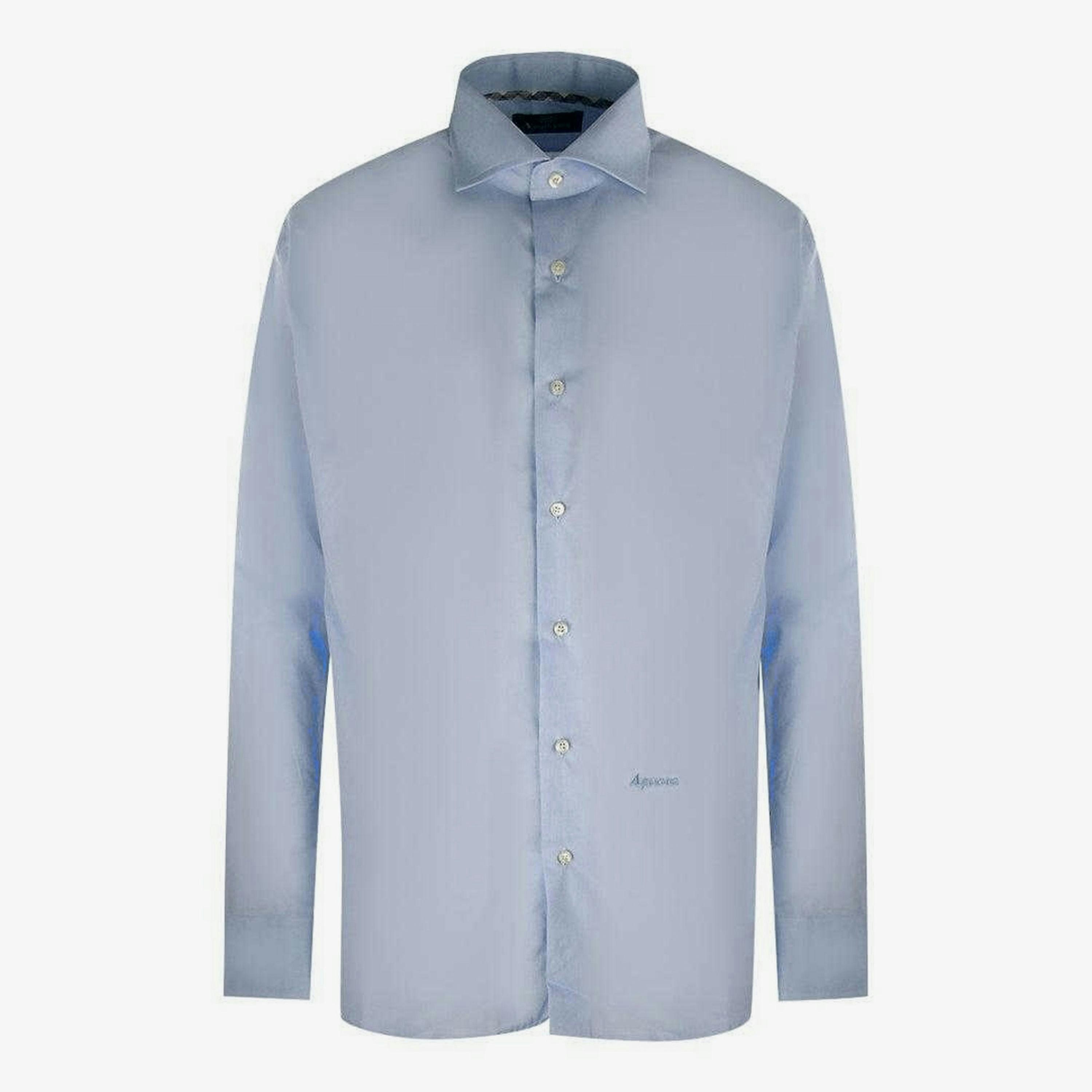 Aquascutum Mens Plain Branded Long-Sleeved Shirt , view 1 of 1