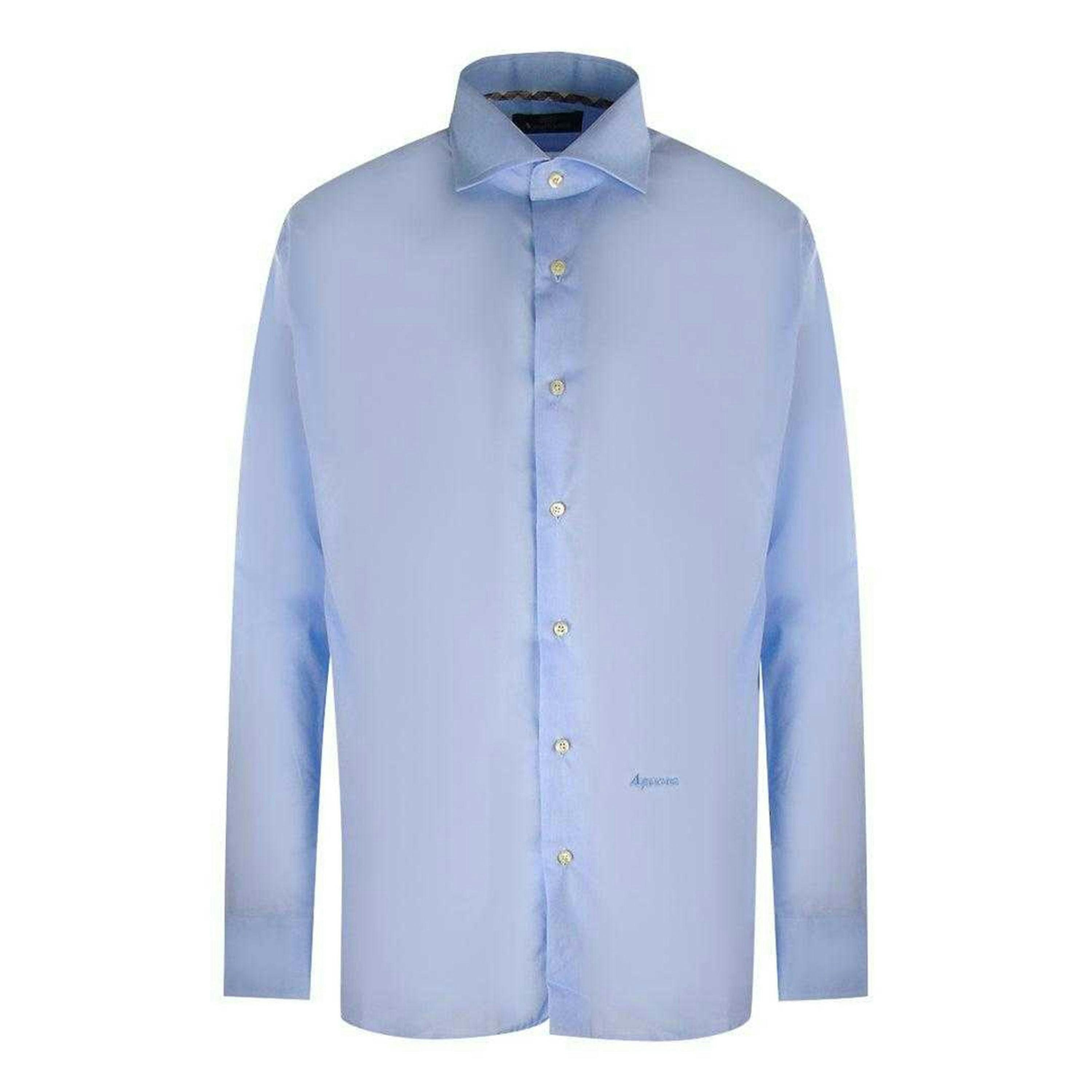Aquascutum Mens Plain Branded Long-Sleeved Shirt , view 1 of 2