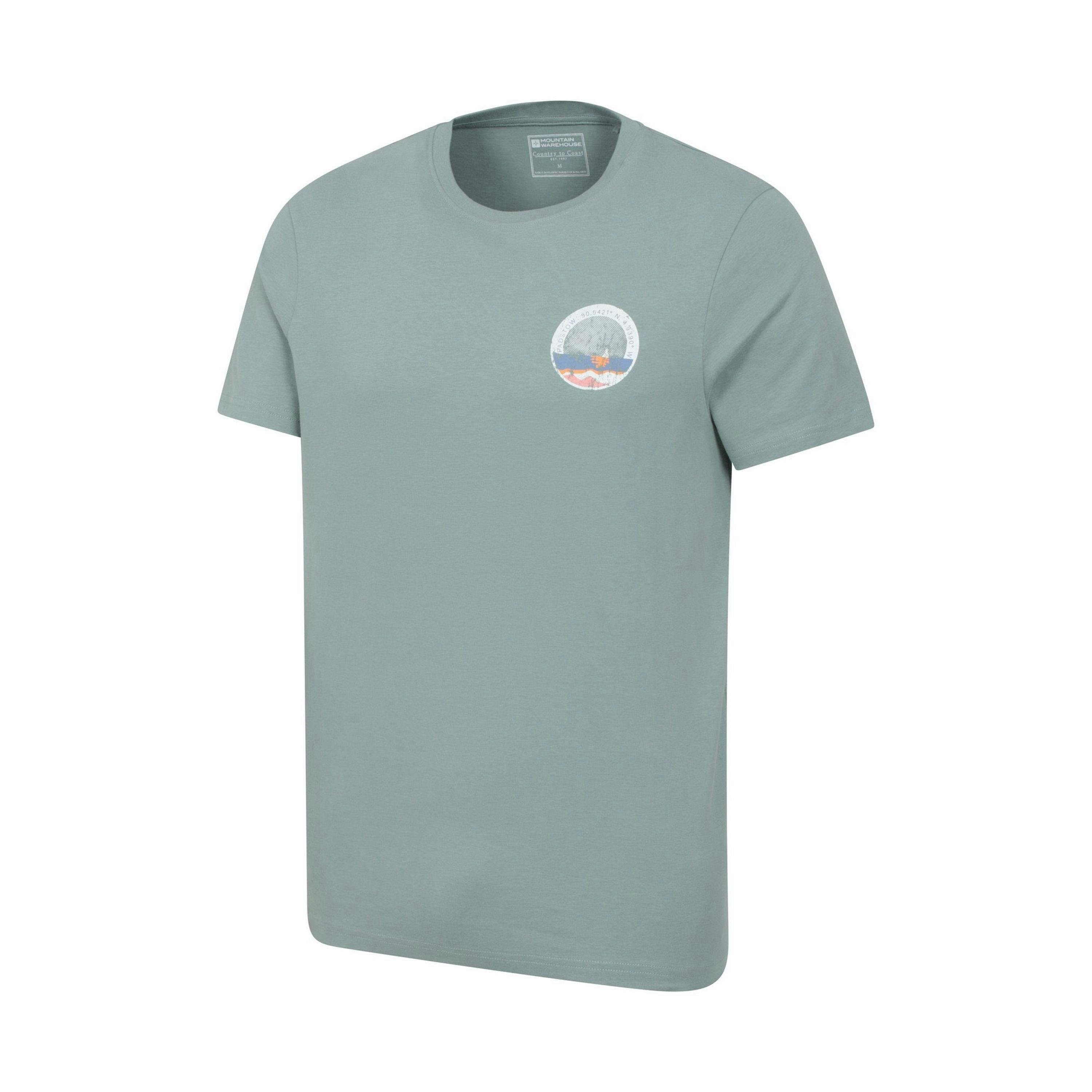 Mountain Warehouse Mens Padstow Printed Organic T-Shirt , view 3 of 4