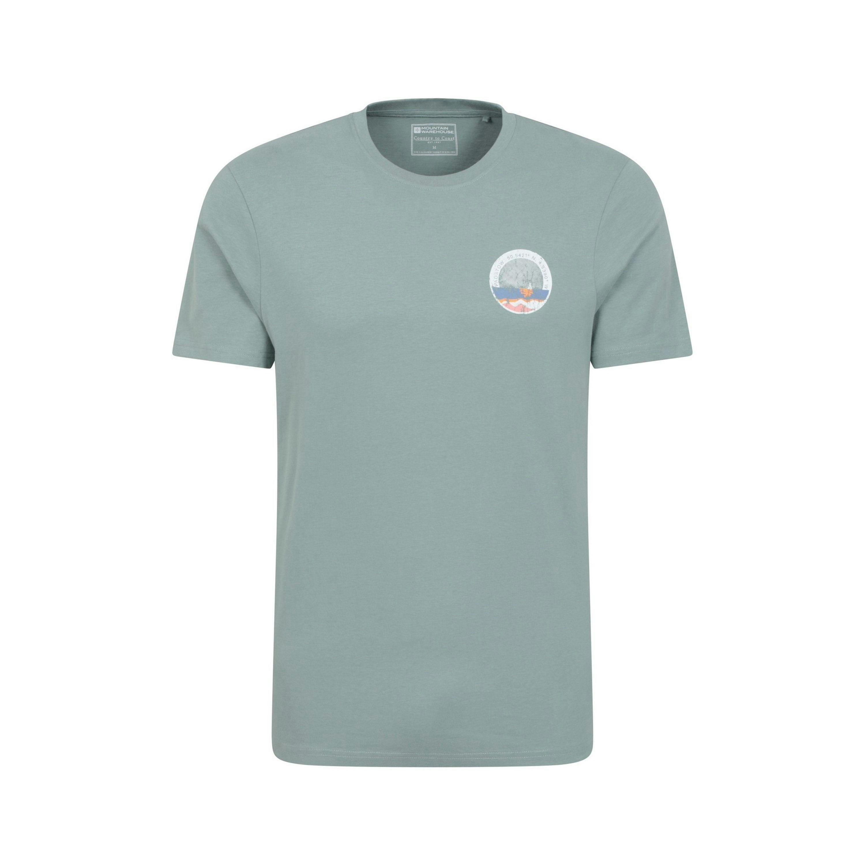 Mountain Warehouse Mens Padstow Printed Organic T-Shirt , view 1 of 4