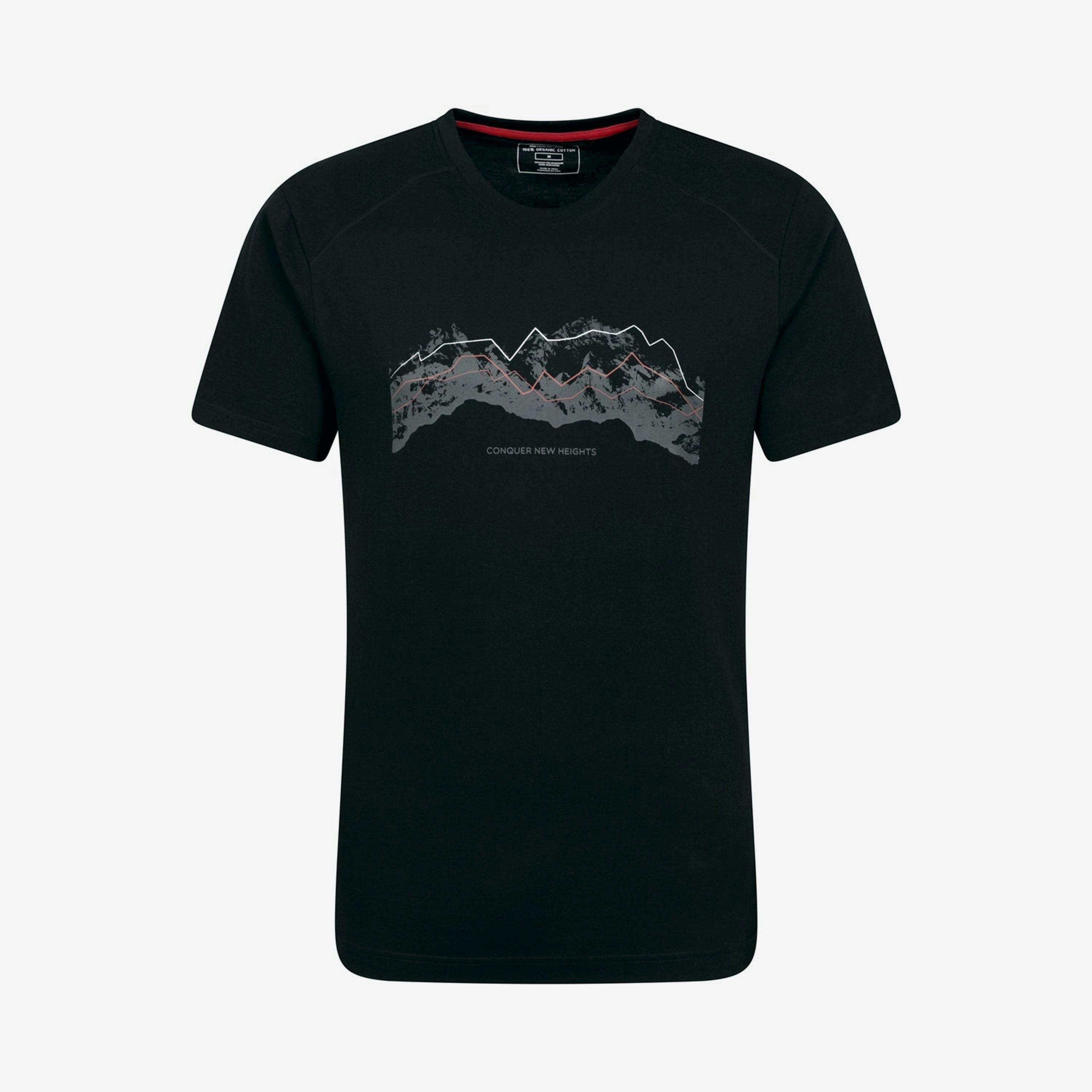 Mountain Warehouse Mens Tech Mountains Organic T-Shirt , view 1 of 6