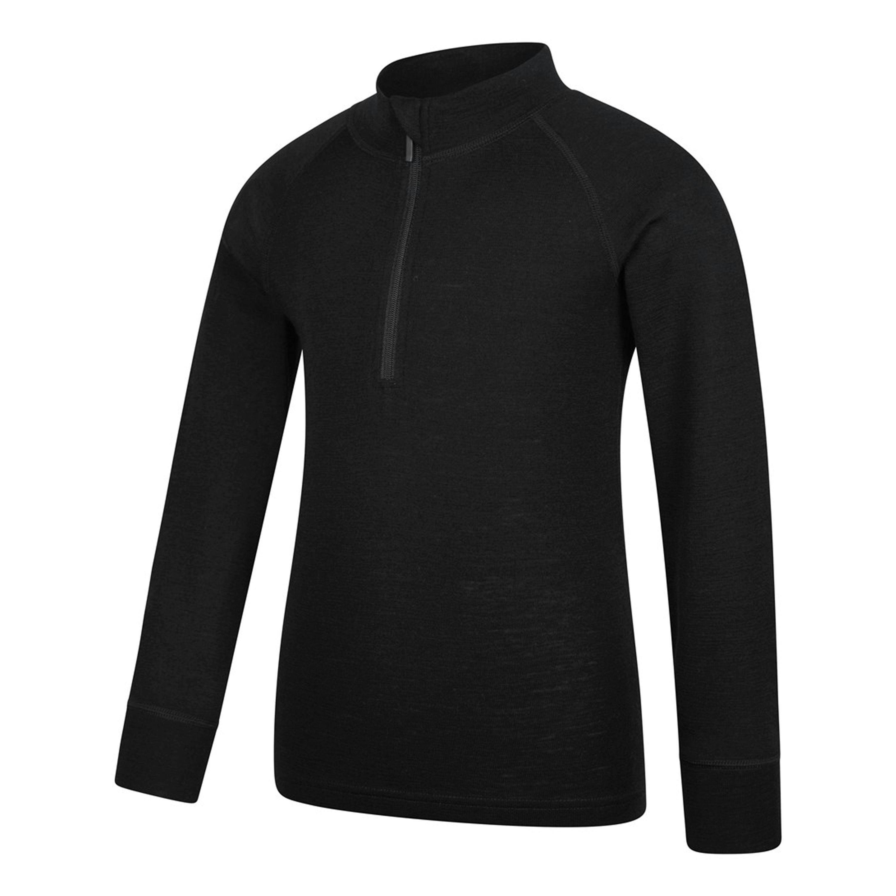 Mountain Warehouse Childrens/Kids Merino Blend Half Zip Base Layer Top , view 3 of 4