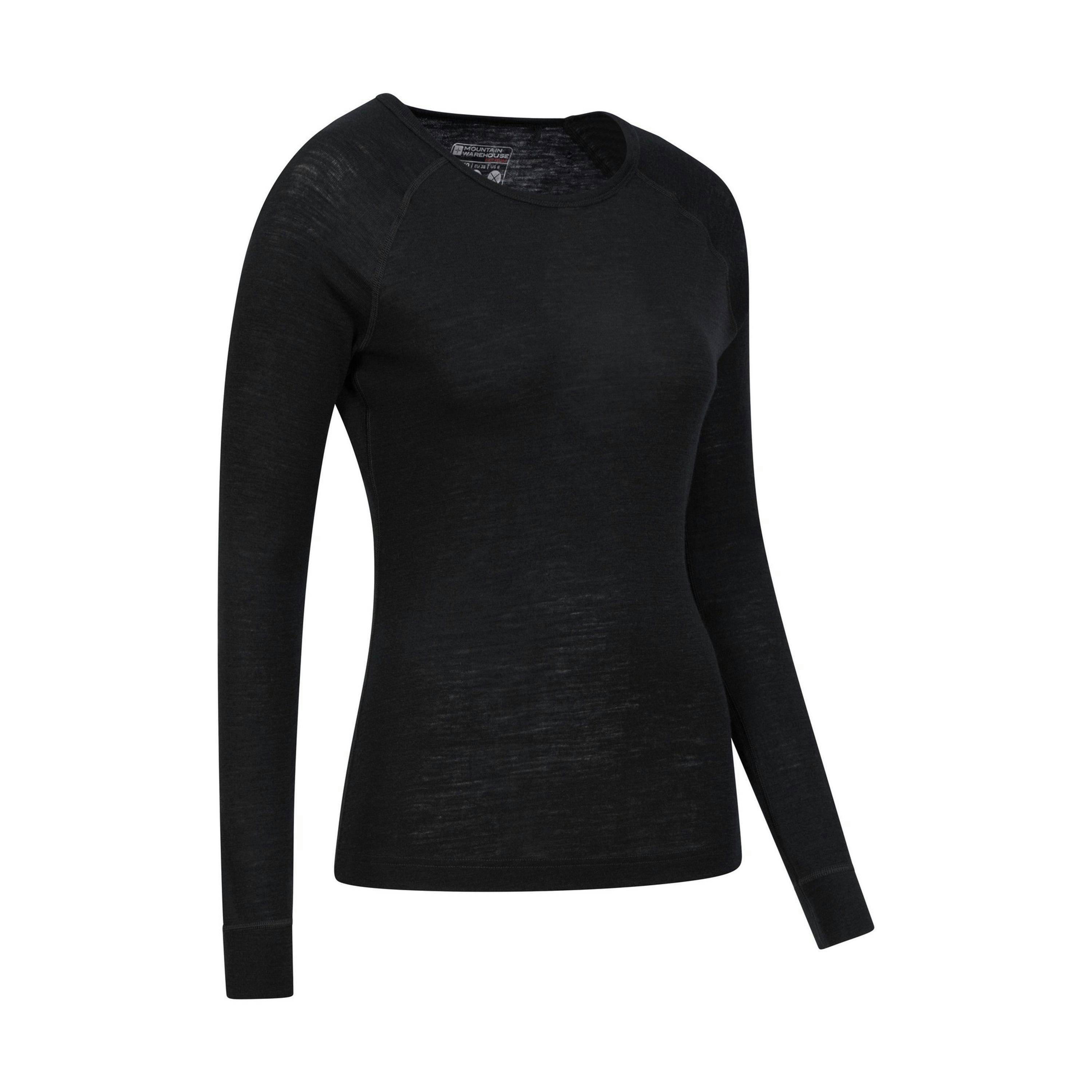Mountain Warehouse Womens/Ladies Merino Wool Round Neck Base Layer Top (Pack of 2) , view 2 of 4