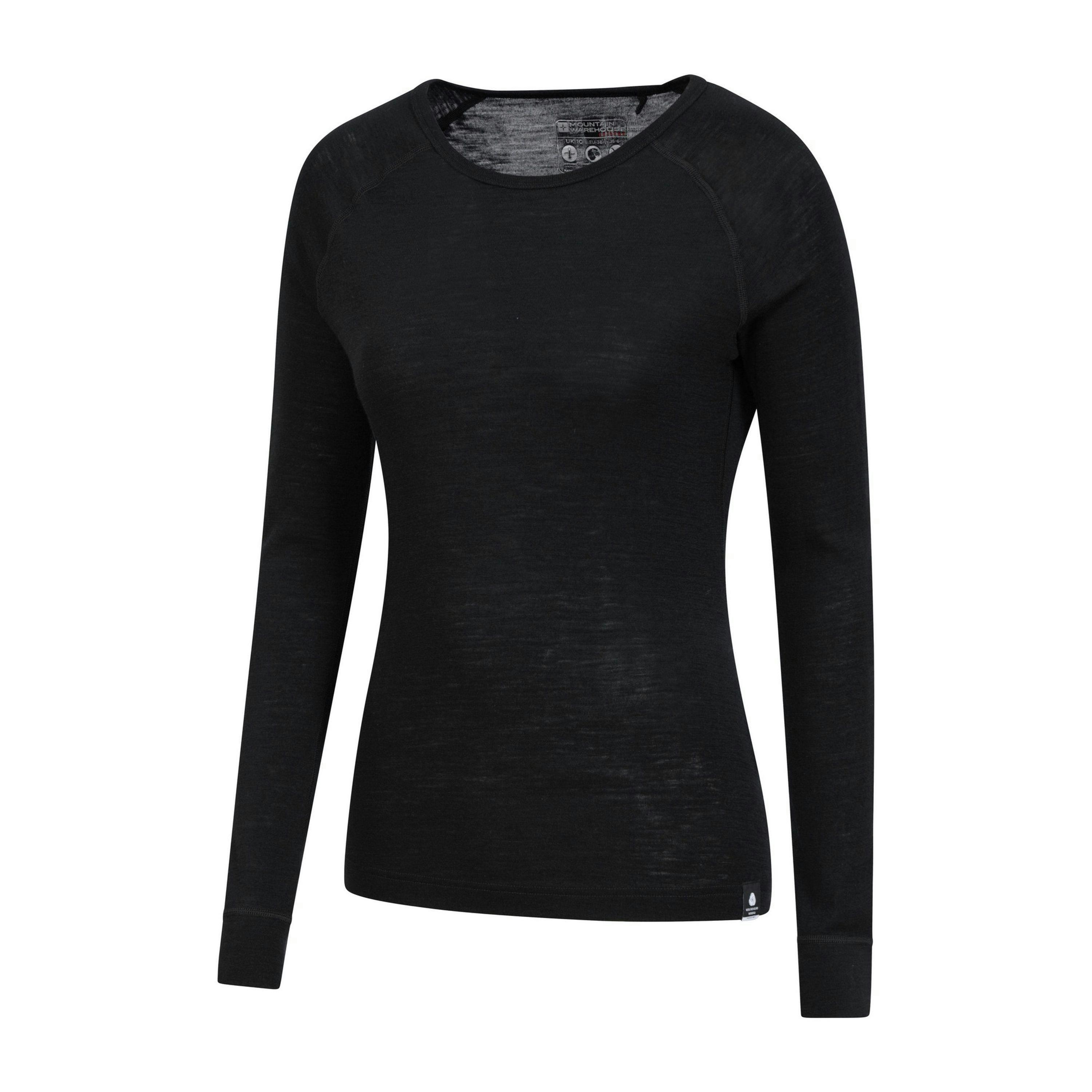 Mountain Warehouse Womens/Ladies Merino Wool Round Neck Base Layer Top (Pack of 2) , view 3 of 4