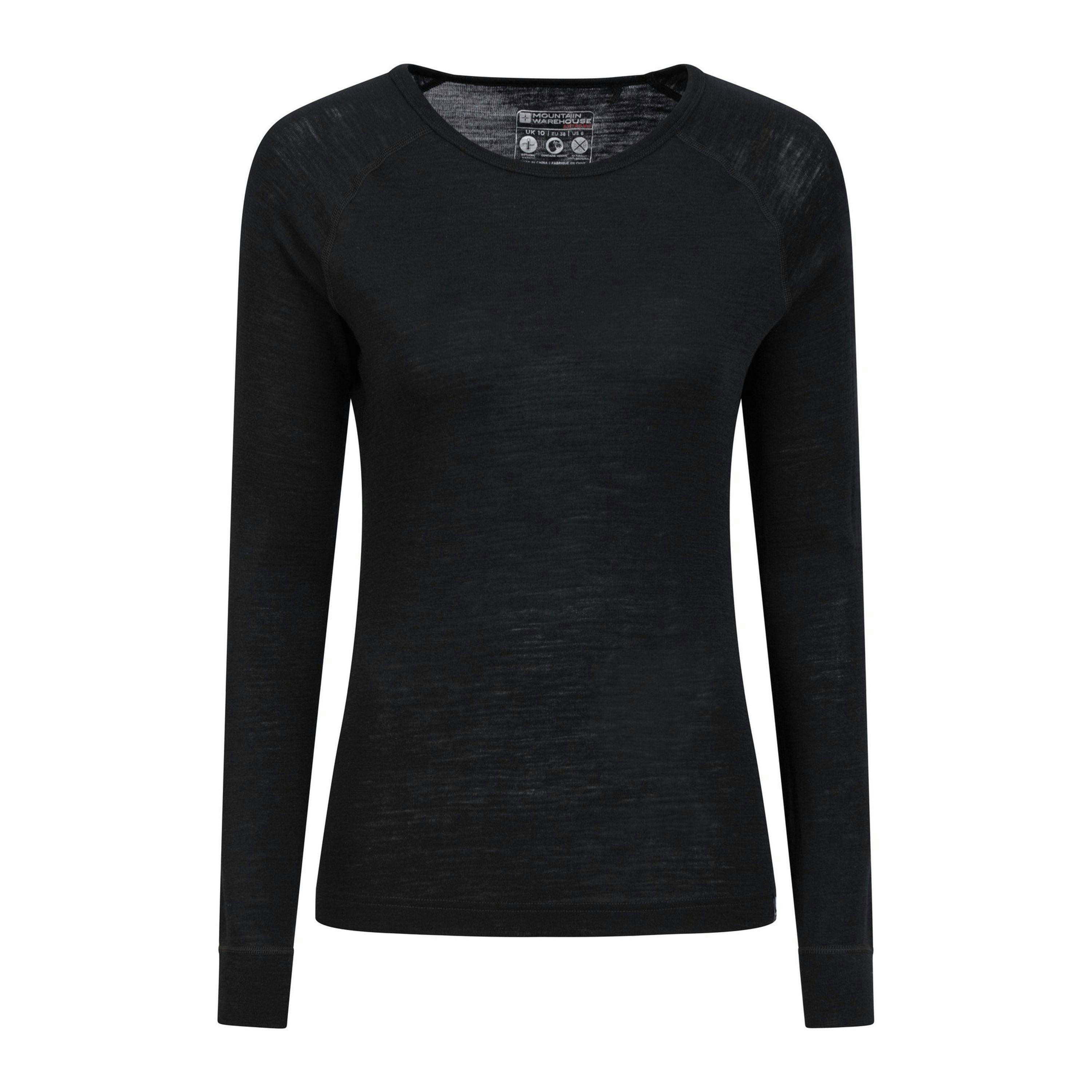 Mountain Warehouse Womens/Ladies Merino Wool Round Neck Base Layer Top (Pack of 2) , view 4 of 4