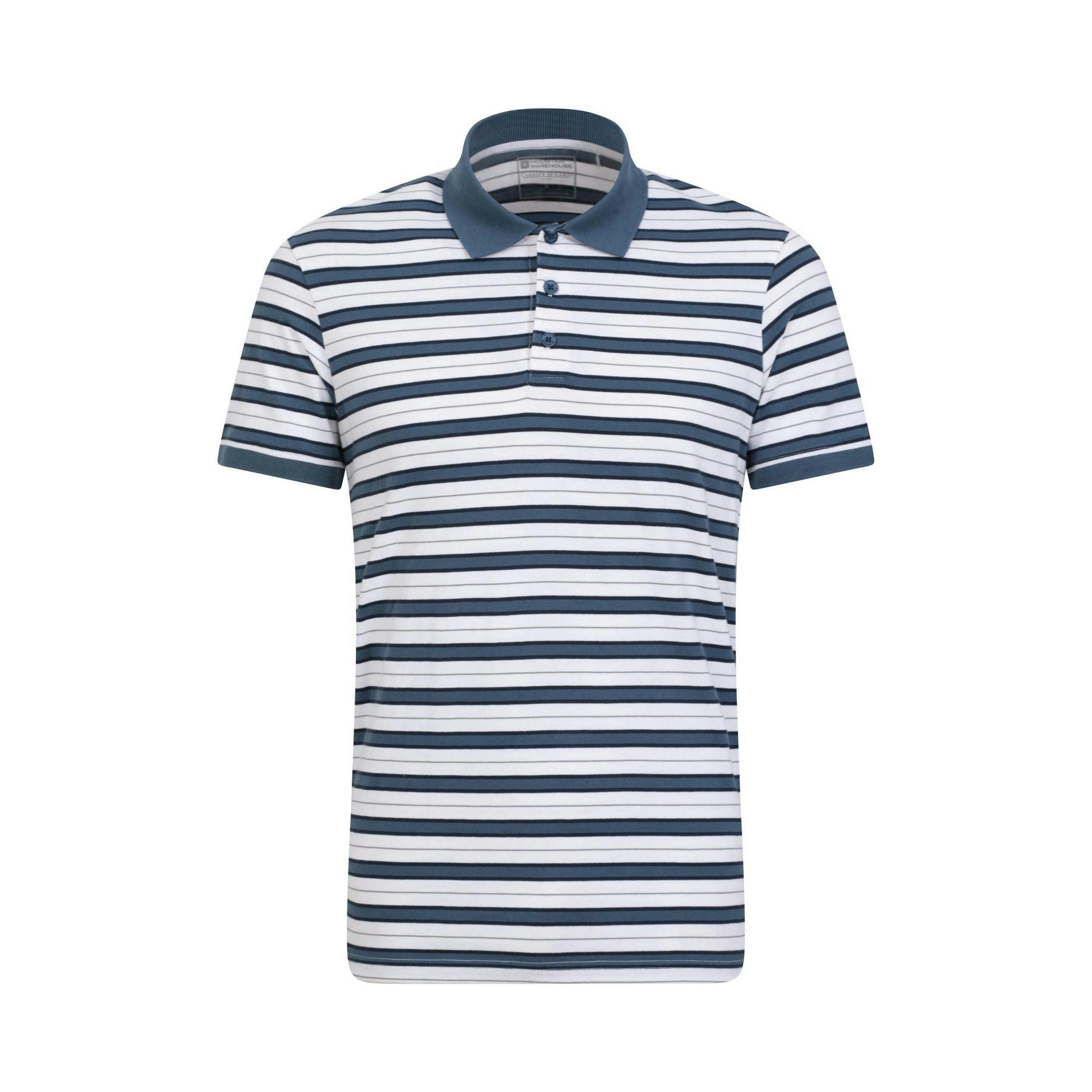 Mountain Warehouse Mens Wren Stripe Cotton Polo Shirt , view 1 of 4