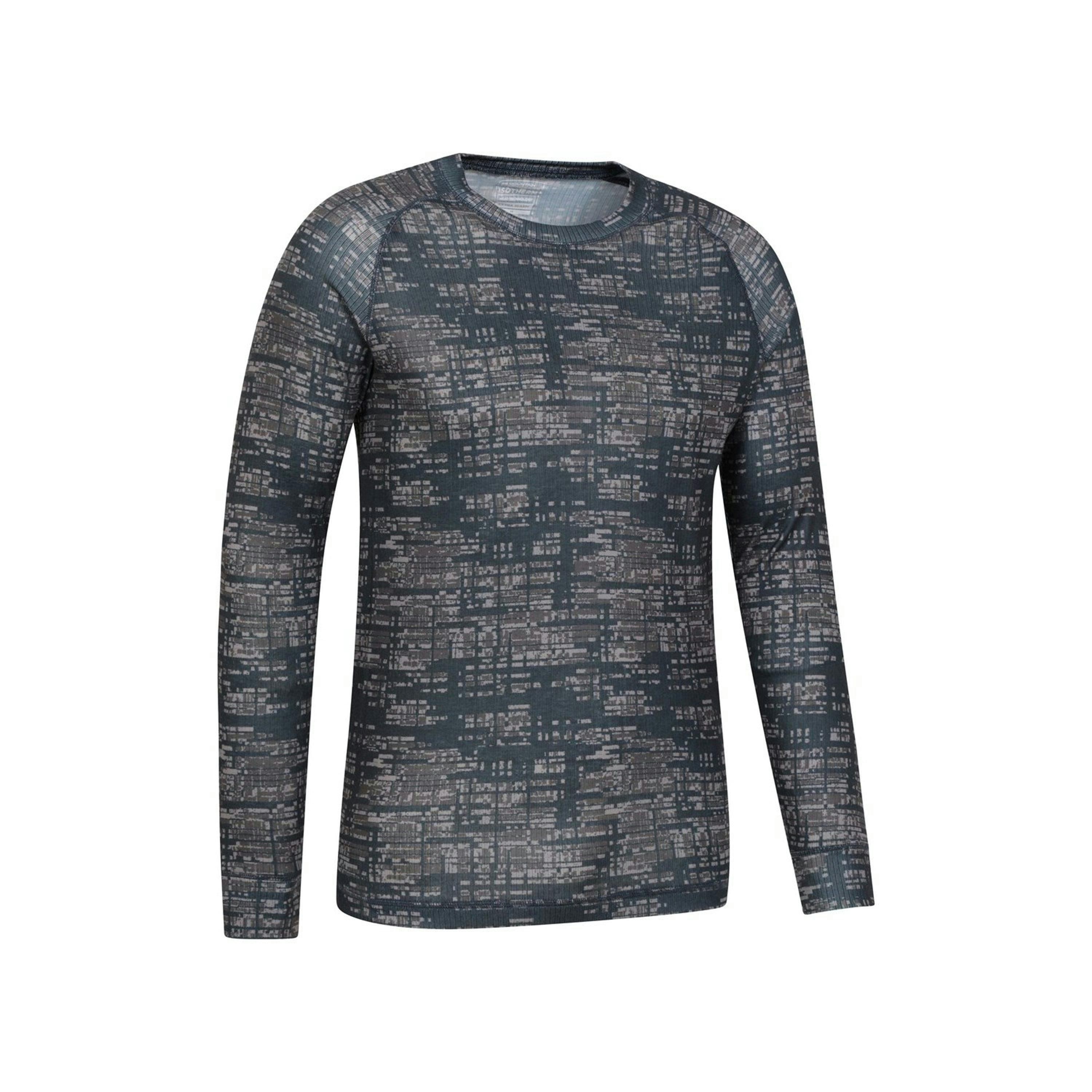 Mountain Warehouse Mens Talus Printed Long-Sleeved Thermal Top , view 3 of 5