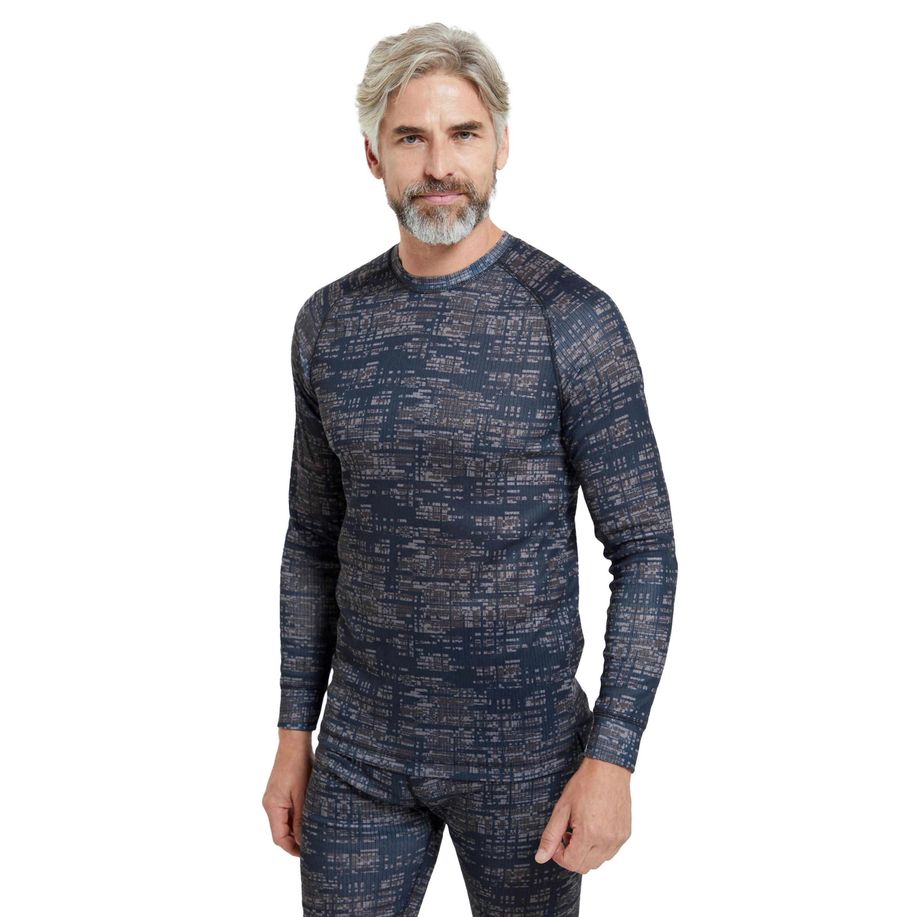 Mountain Warehouse Mens Talus Printed Long-Sleeved Thermal Top , view 4 of 5
