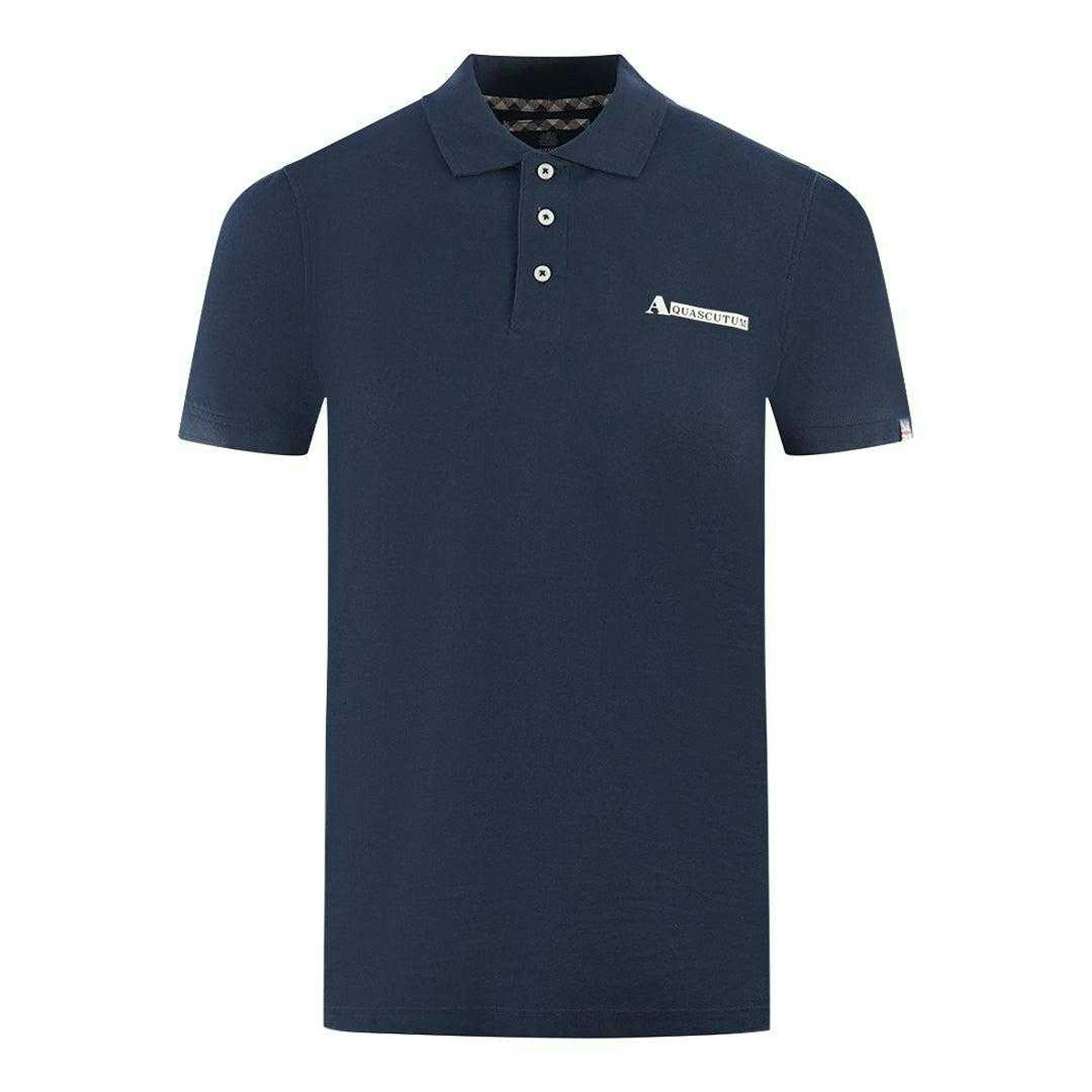 Aquascutum Unisex Adult Boxed Logo Polo Shirt , view 1 of 2
