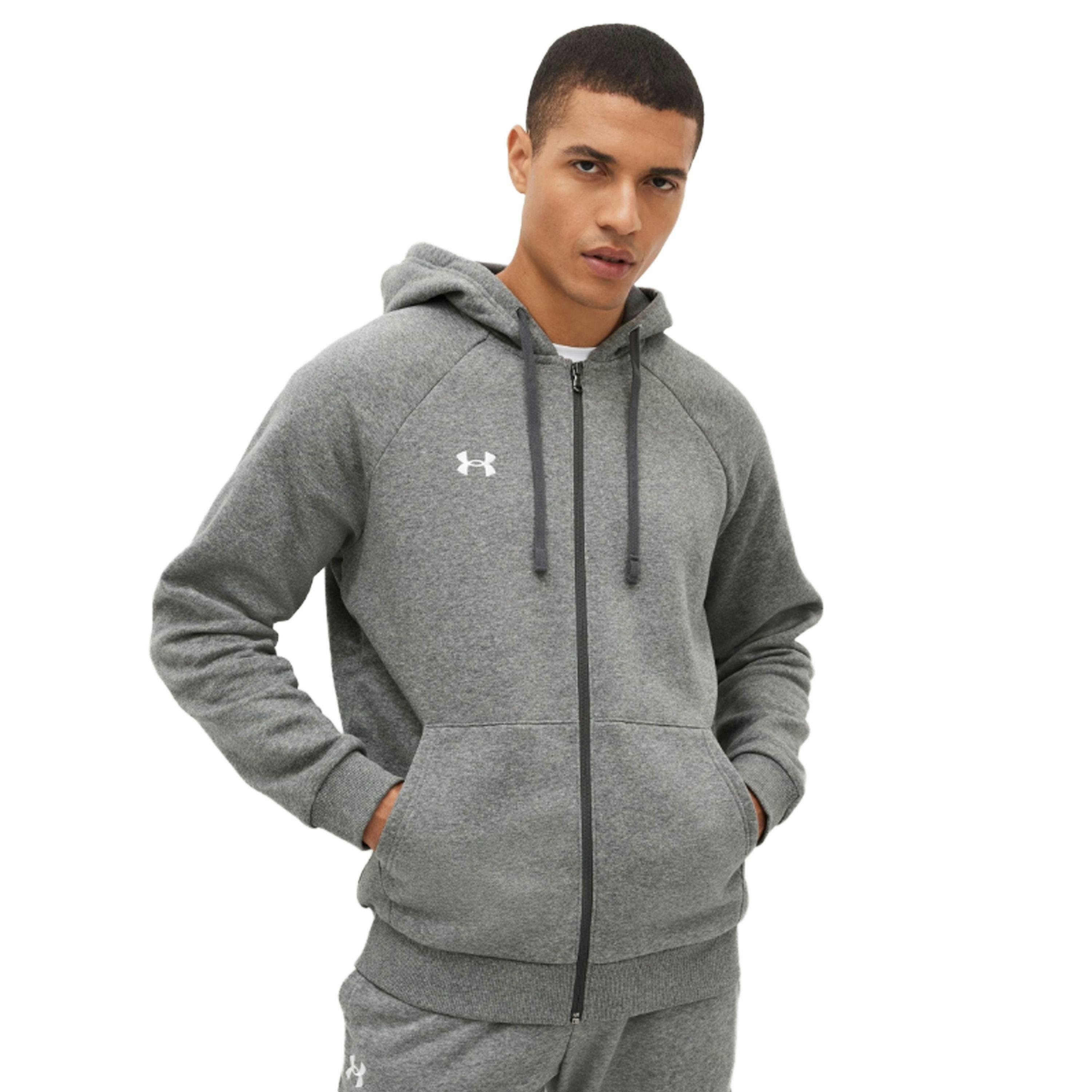 Under Armour Unisex Adult Rival Fleece Full Zip Hoodie , view 4 of 4