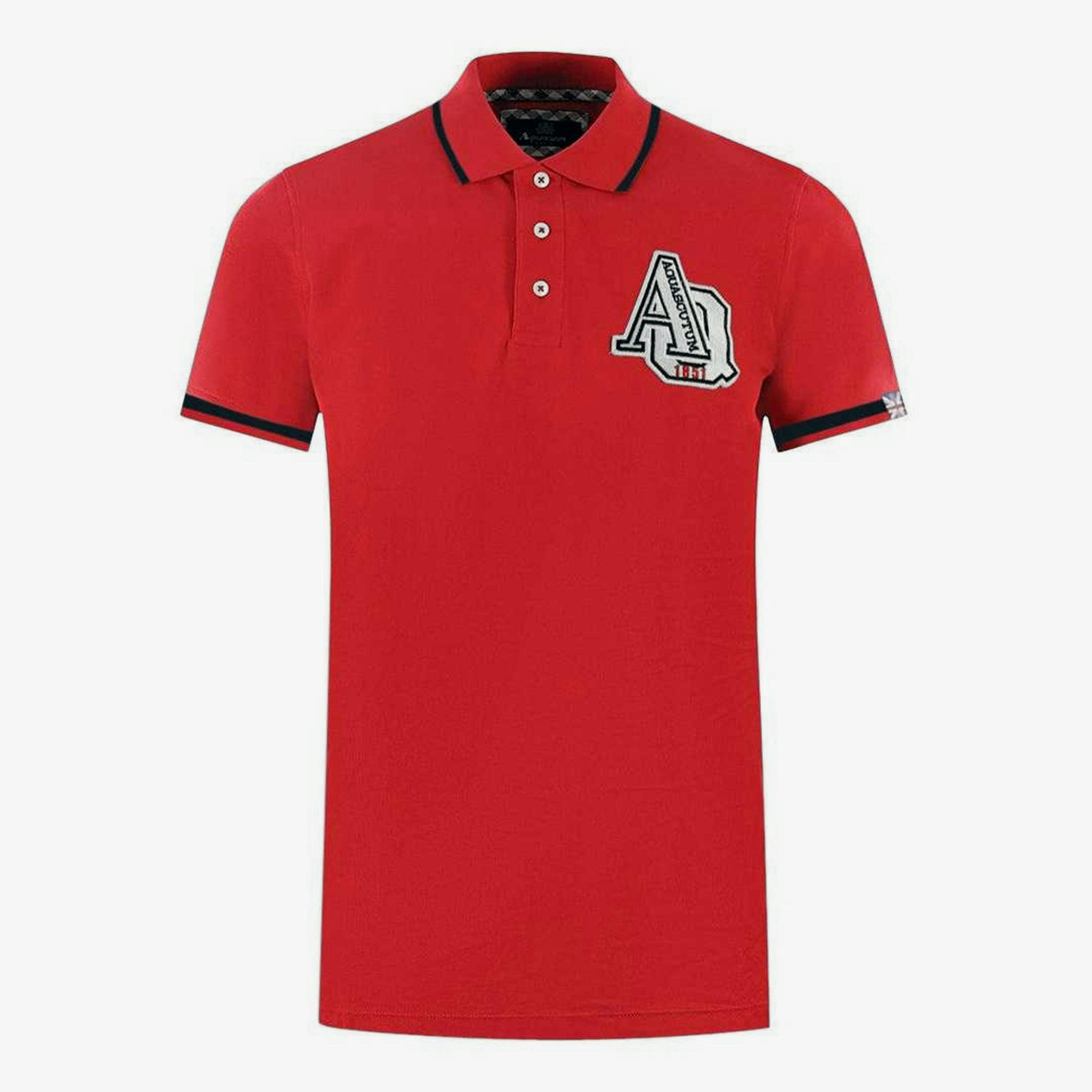 Aquascutum Unisex Adult AQ 1851 Embroidered Tipped Polo Shirt , view 1 of 1