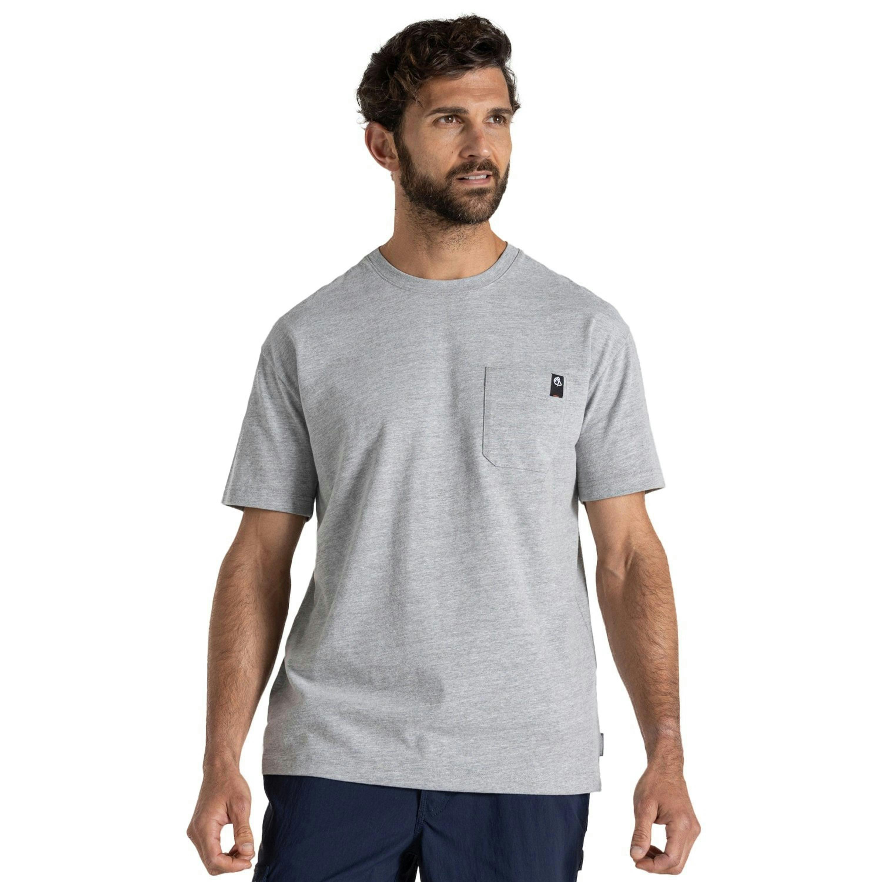 Craghoppers Mens Wakefield Workwear Marl Pocket T-Shirt , view 3 of 3