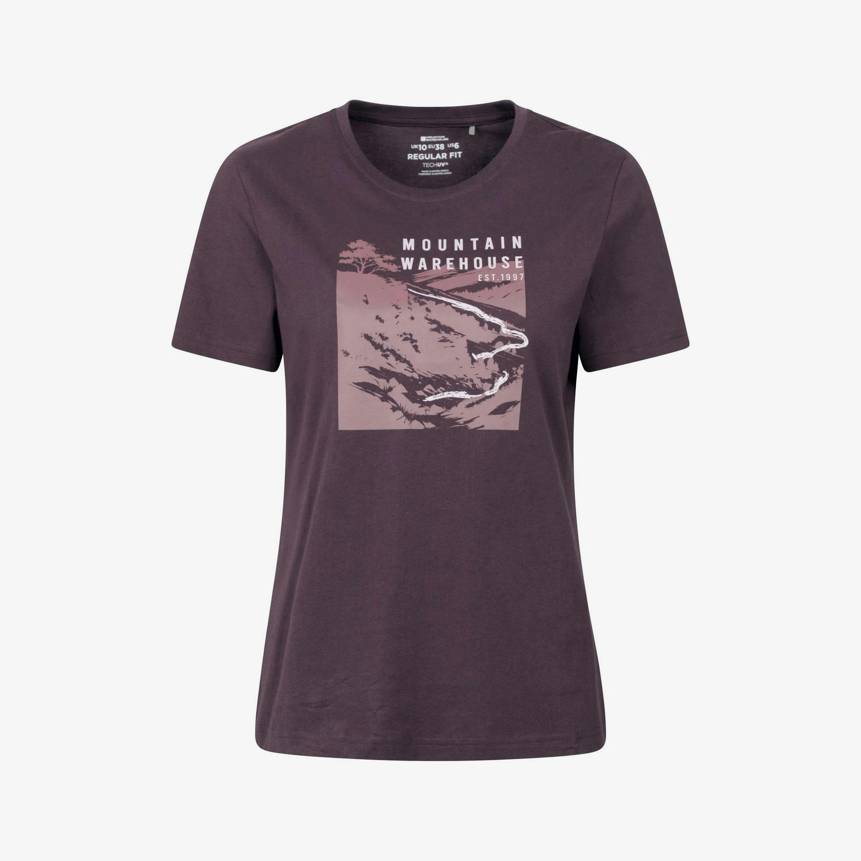 Mountain Warehouse Womens/Ladies Winding Trek Printed T-Shirt , view 1 of 3