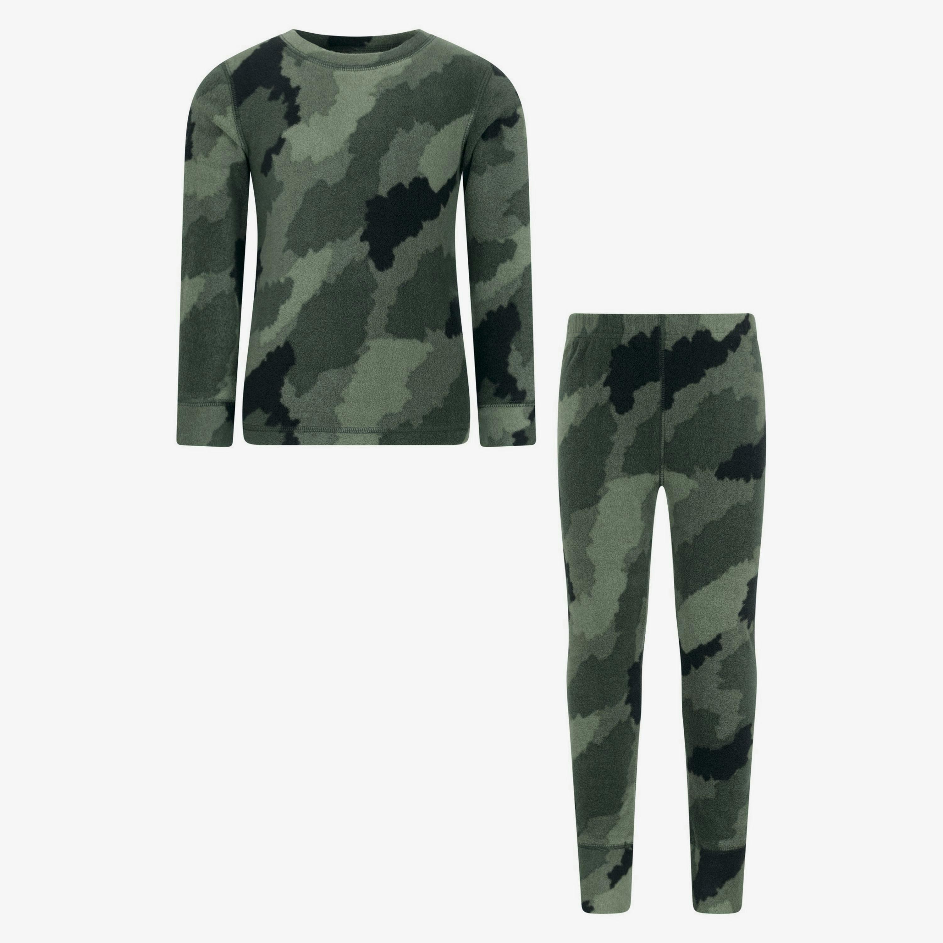 Mountain Warehouse Childrens/Kids Camo Polar Fleece Base Layer Set , view 1 of 6