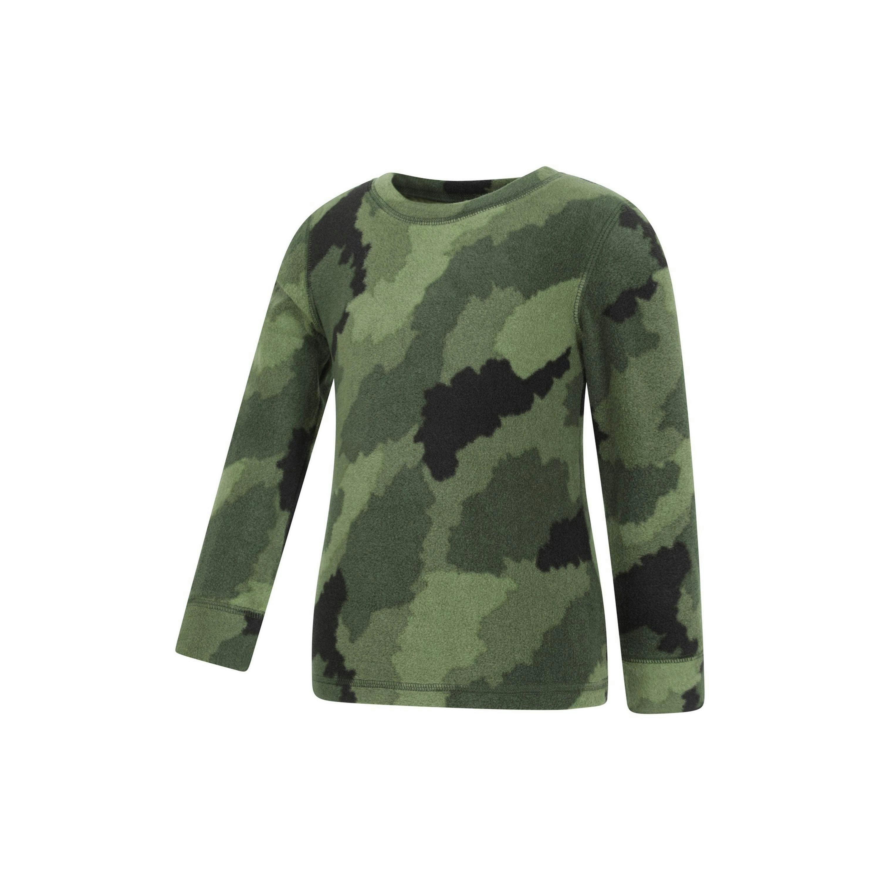 Mountain Warehouse Childrens/Kids Camo Polar Fleece Base Layer Set , view 3 of 6