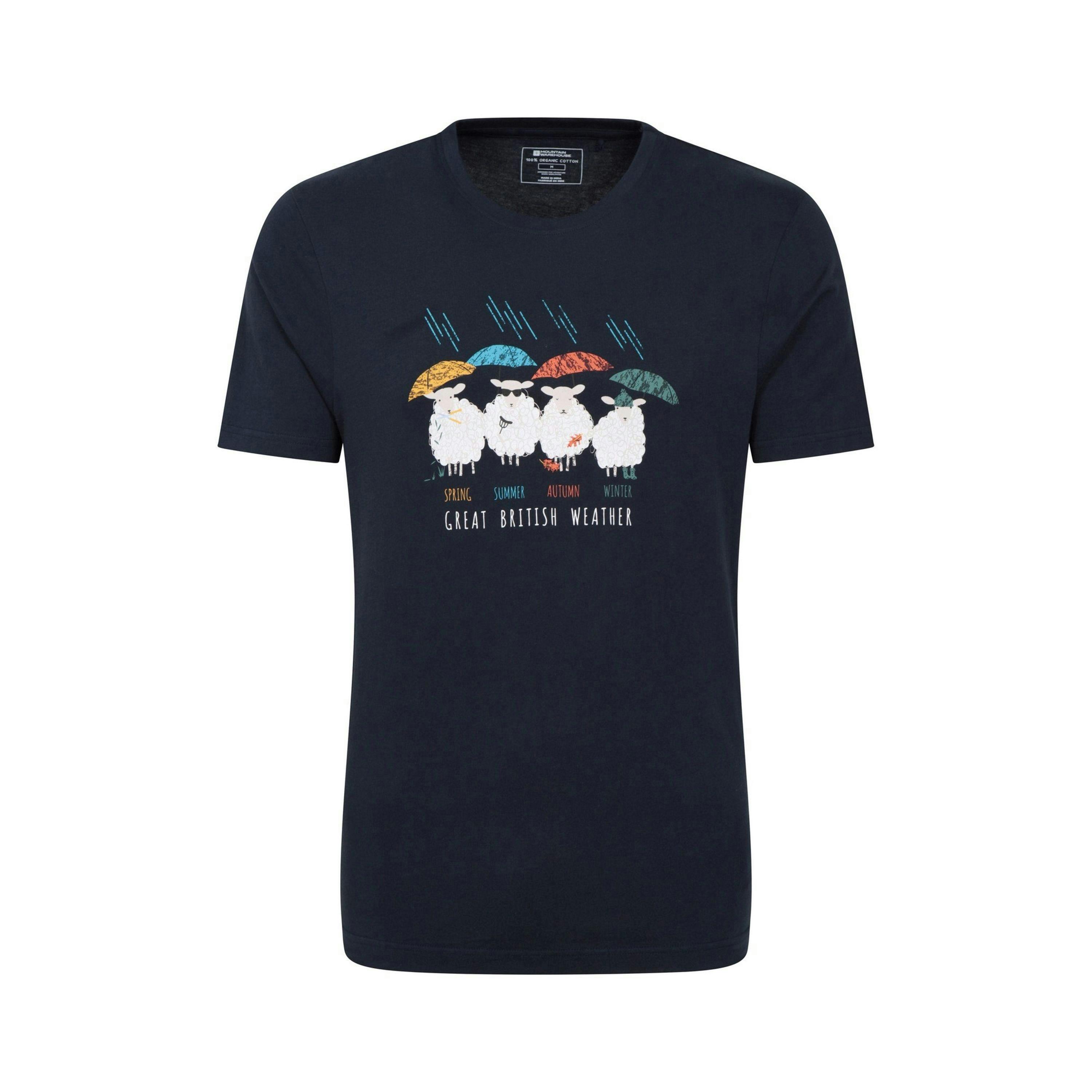 Mountain Warehouse Mens Great British Weather T-Shirt , view 1 of 4