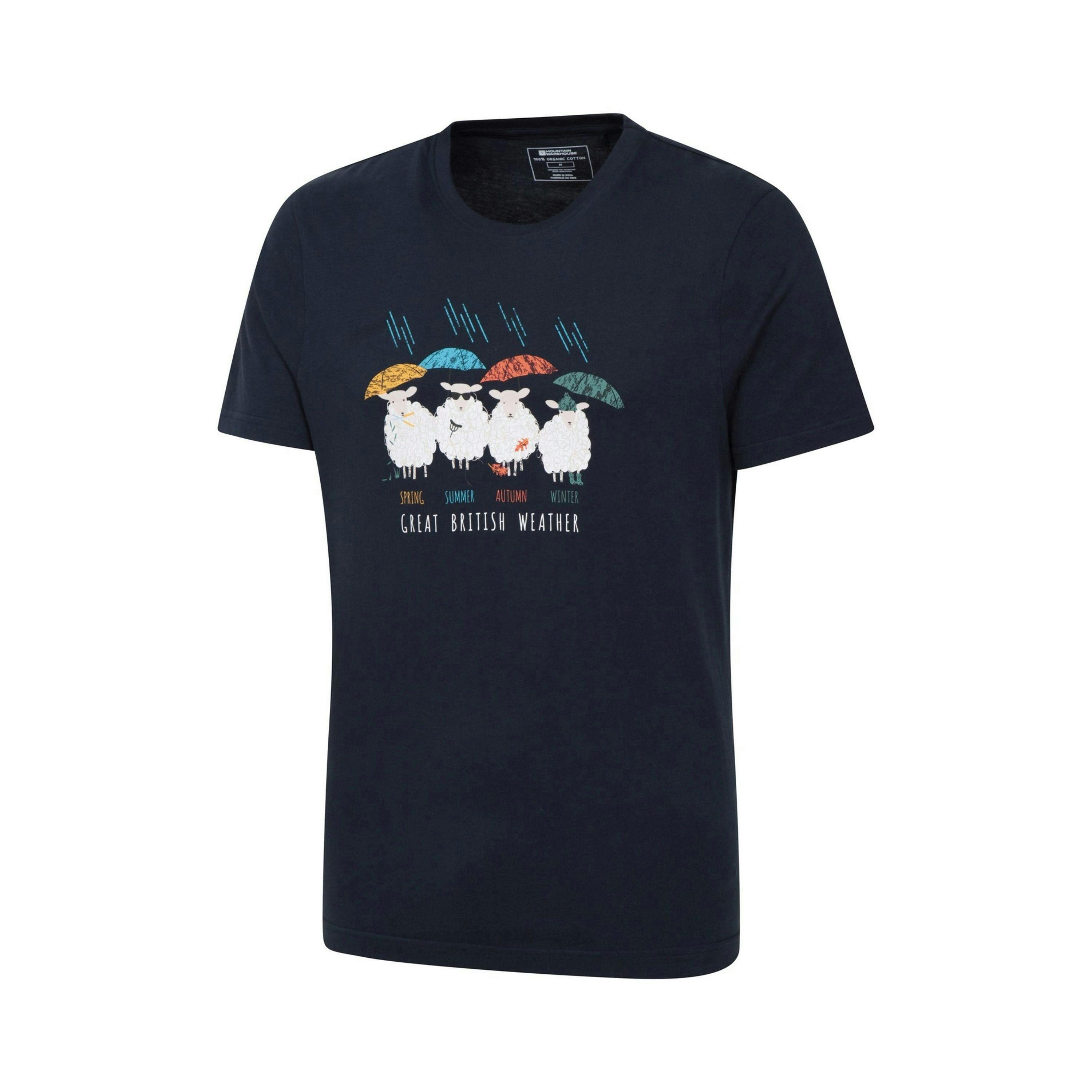 Mountain Warehouse Mens Great British Weather T-Shirt , view 3 of 4