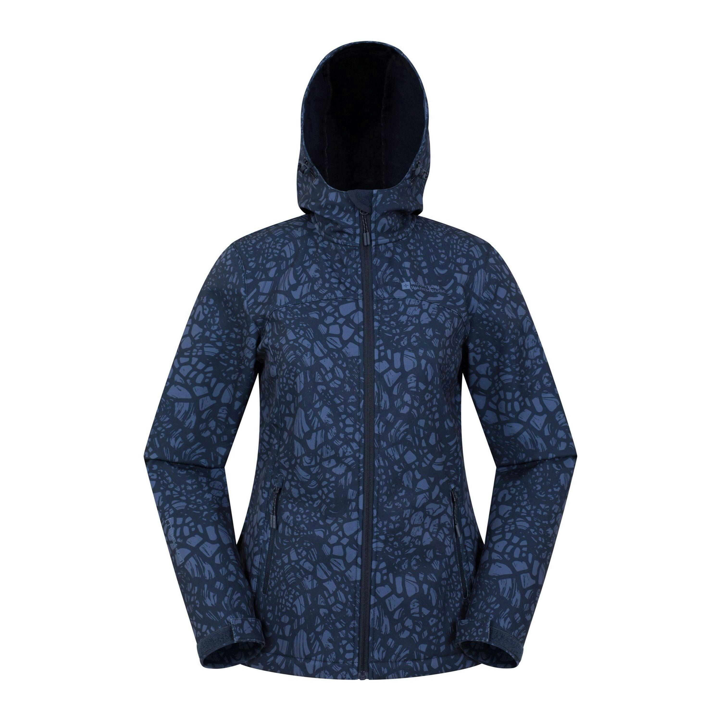 Mountain Warehouse Womens/Ladies Exodus Abstract Water Resistant Soft Shell Jacket , view 1 of 4