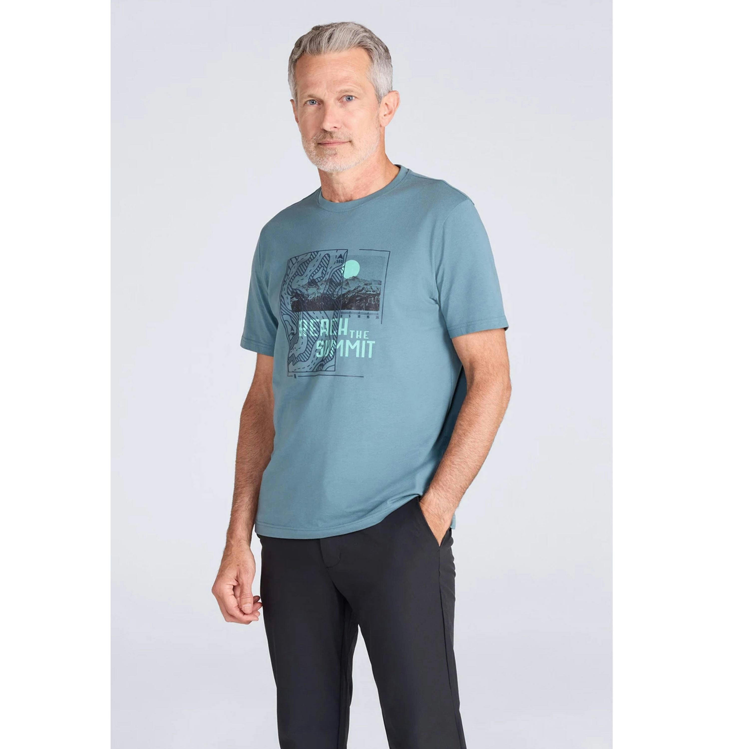 Mountain Warehouse Mens Reach The Summit Graphic T-Shirt , view 6 of 6