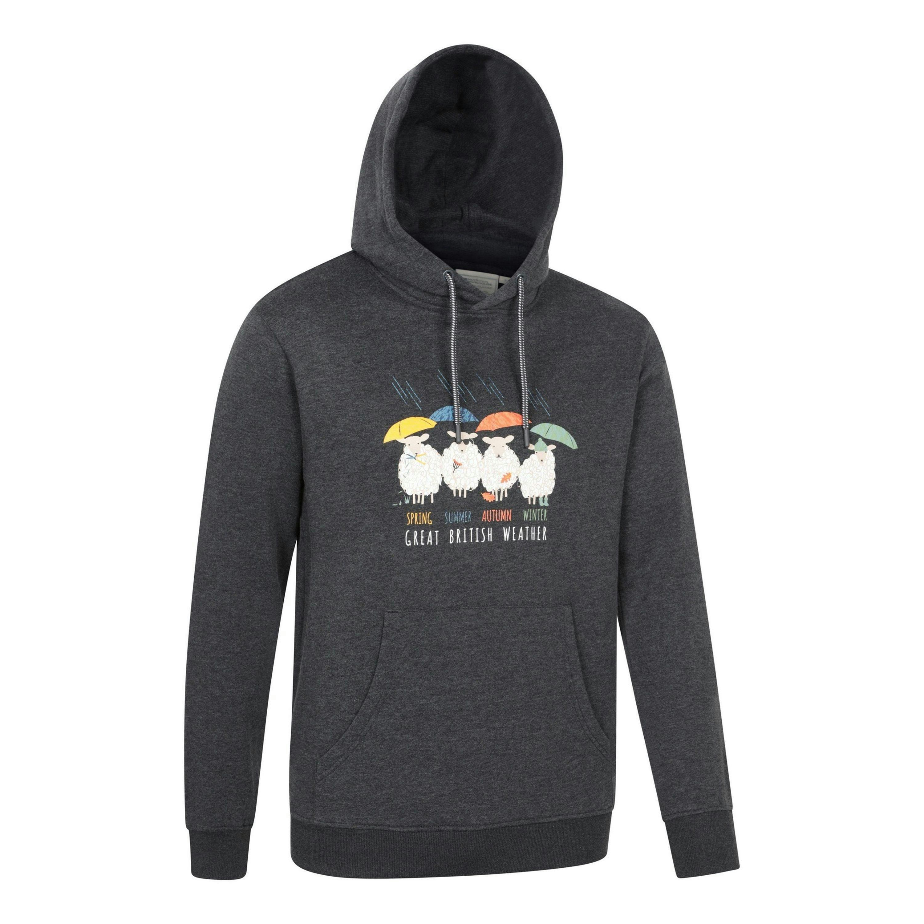 Mountain Warehouse Mens Great British Weather Overhead Hoodie , view 3 of 4