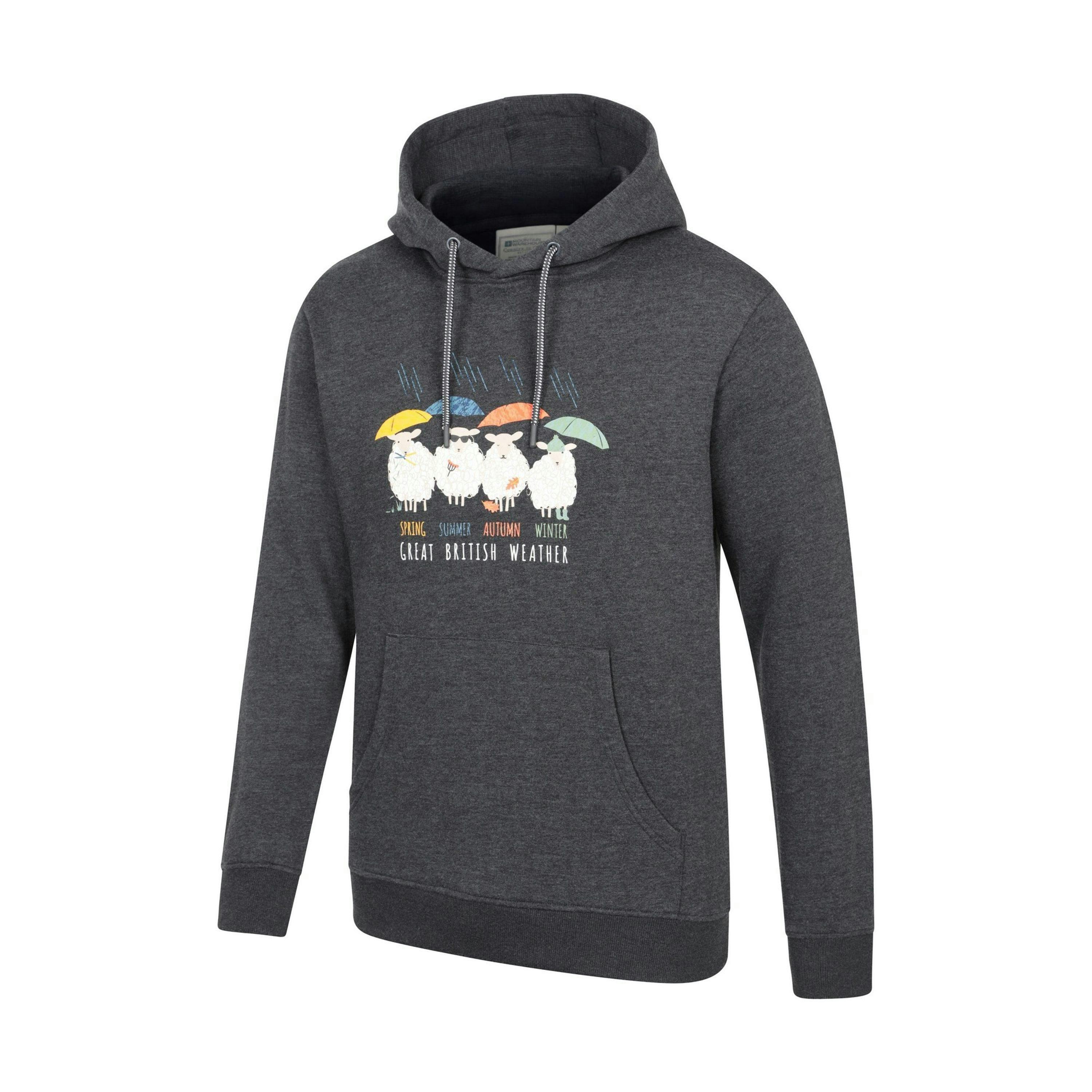 Mountain Warehouse Mens Great British Weather Overhead Hoodie , view 4 of 4