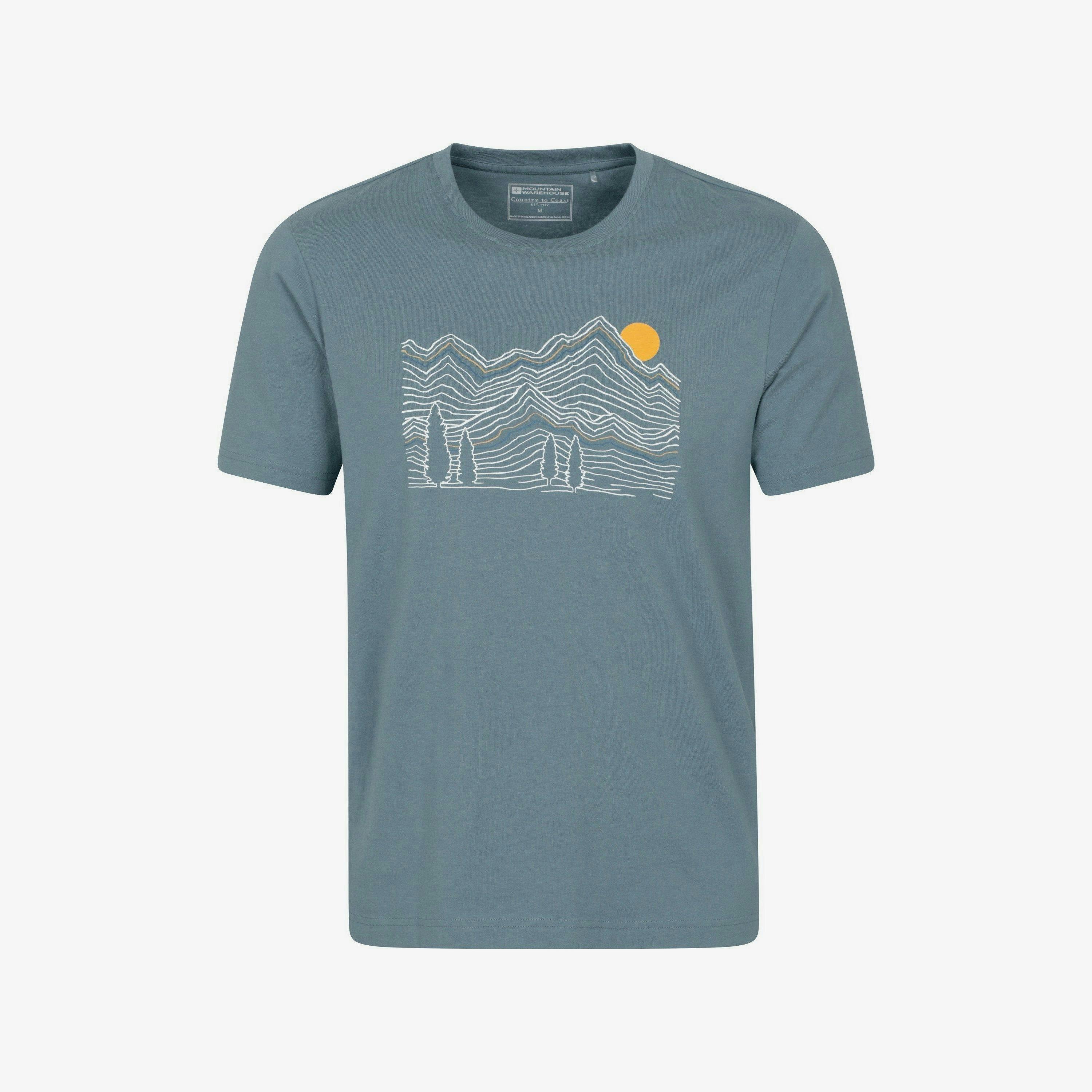 Mountain Warehouse Mens Linear Organic T-Shirt , view 1 of 1