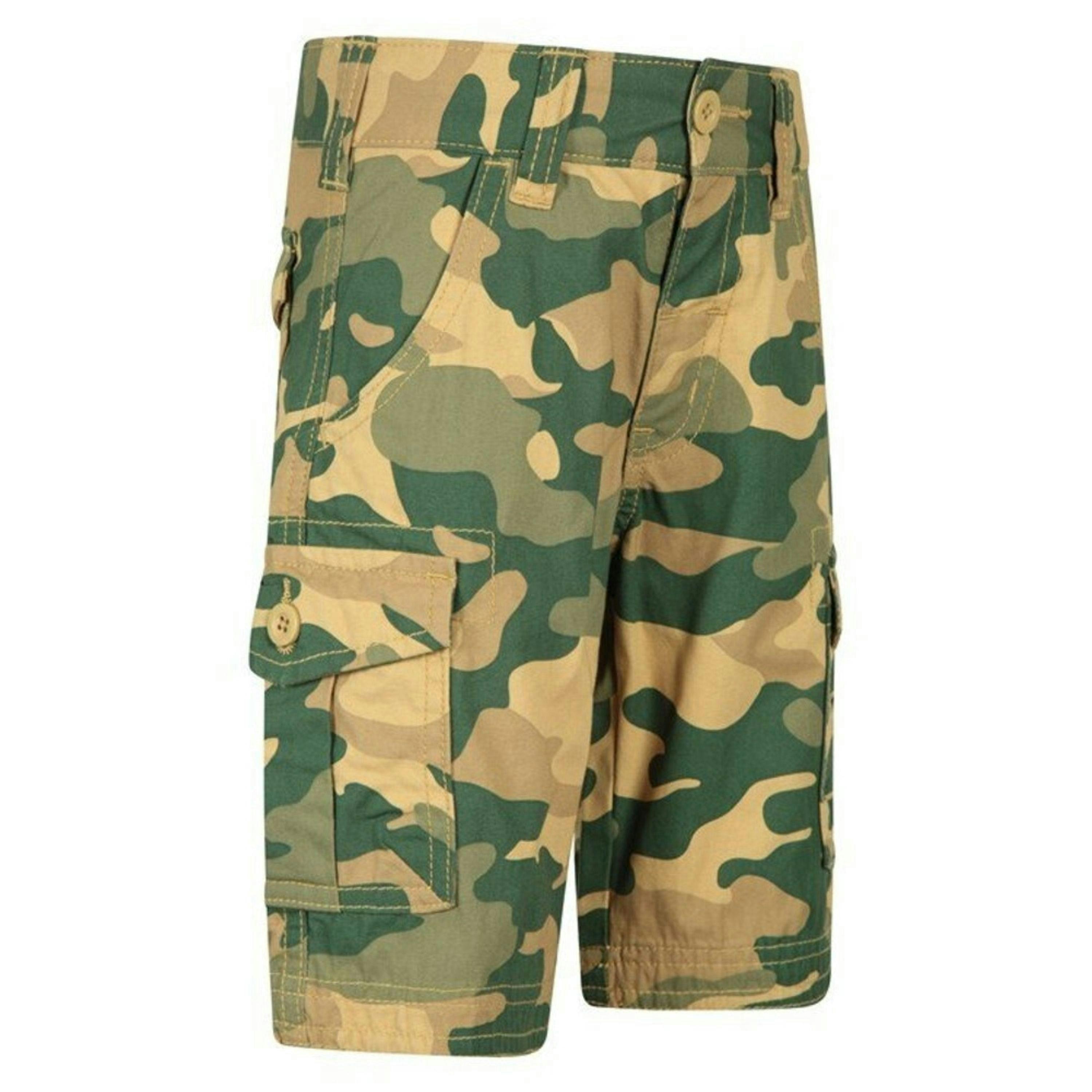 Mountain Warehouse Childrens/Kids Camo Cargo Shorts , view 3 of 4