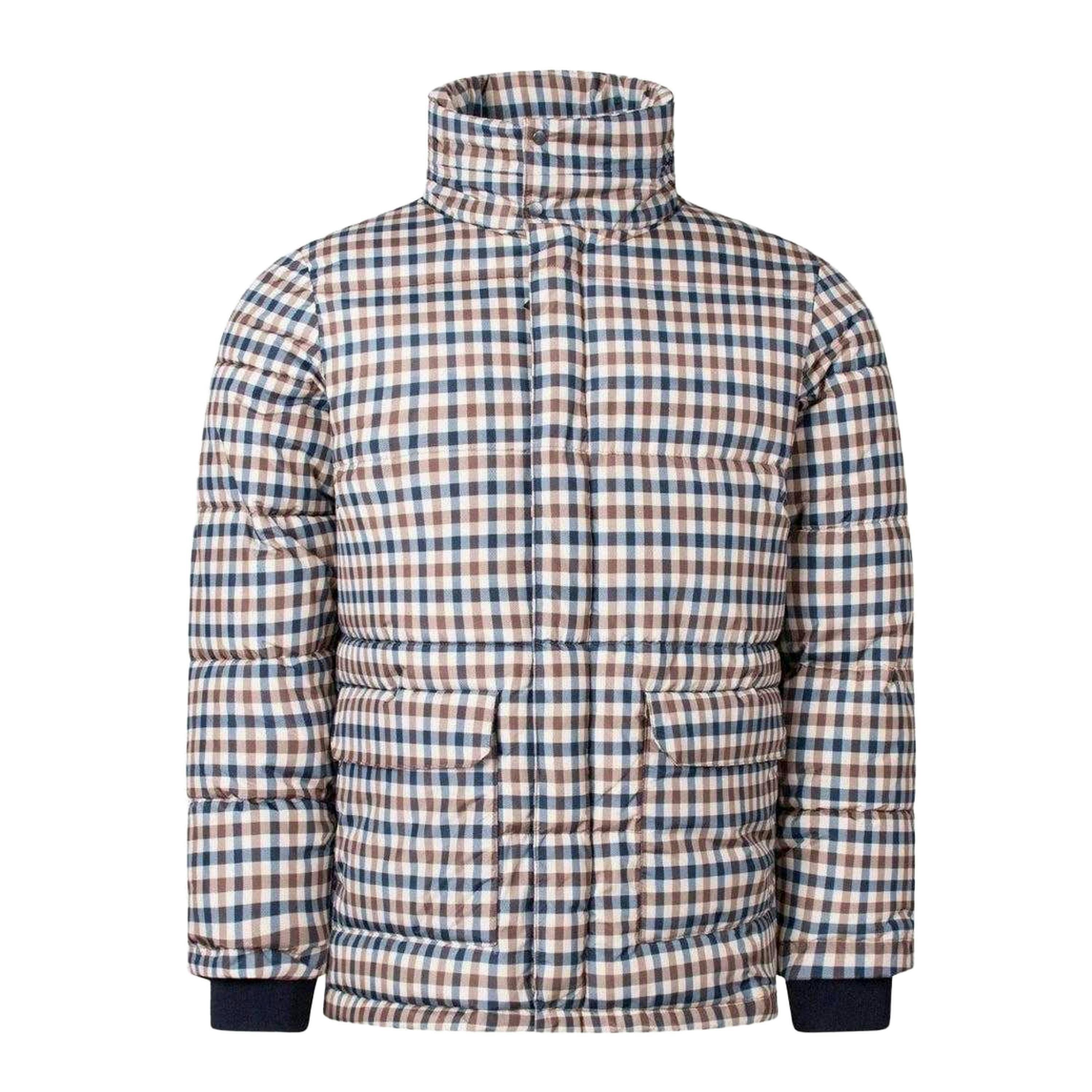 Aquascutum Mens Checked Active Puffer Jacket , view 1 of 5