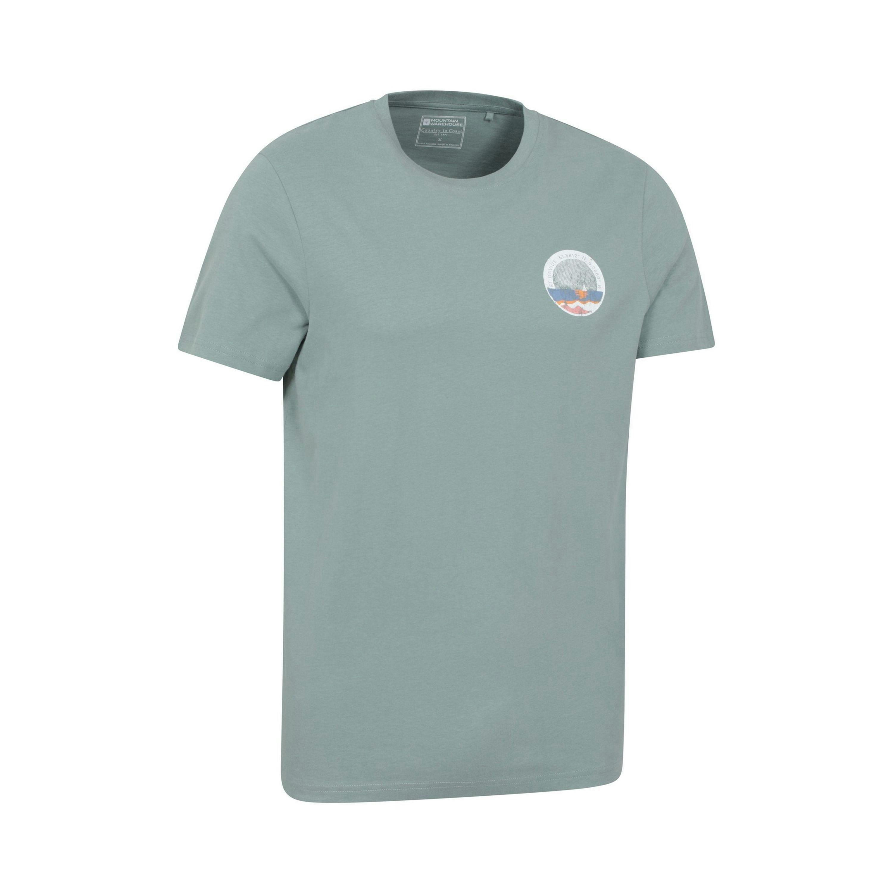 Mountain Warehouse Mens St Davids Printed Organic T-Shirt , view 4 of 4