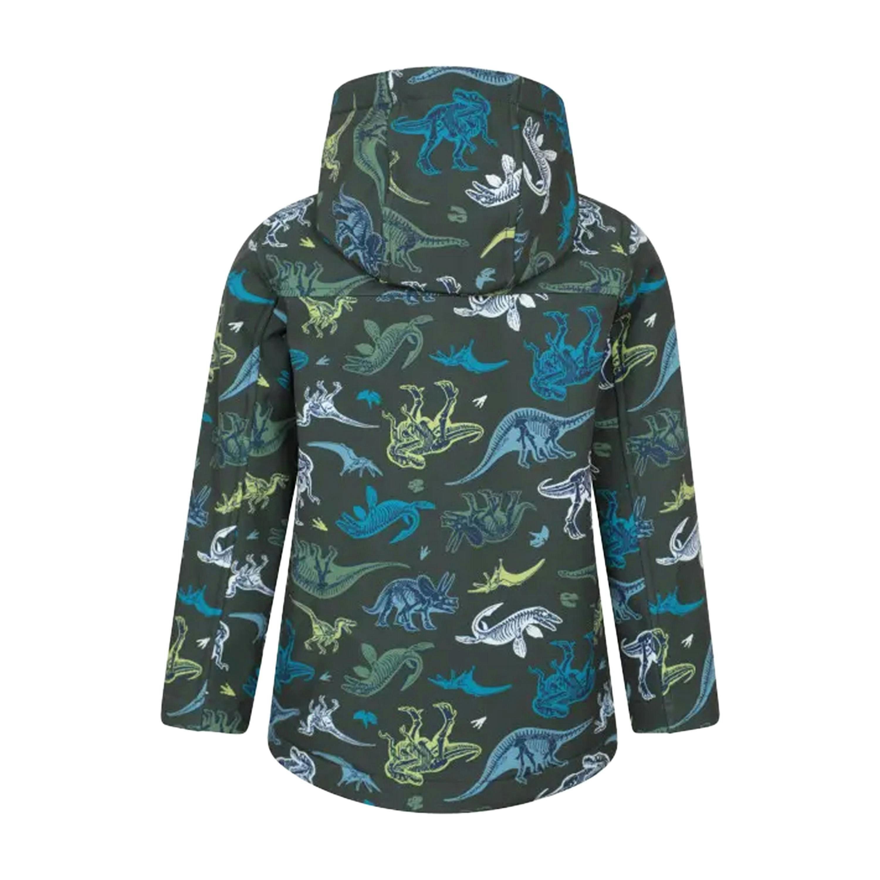 Mountain Warehouse Childrens/Kids Exodus Dinosaurs Water Resistant Soft Shell Jacket , view 2 of 4