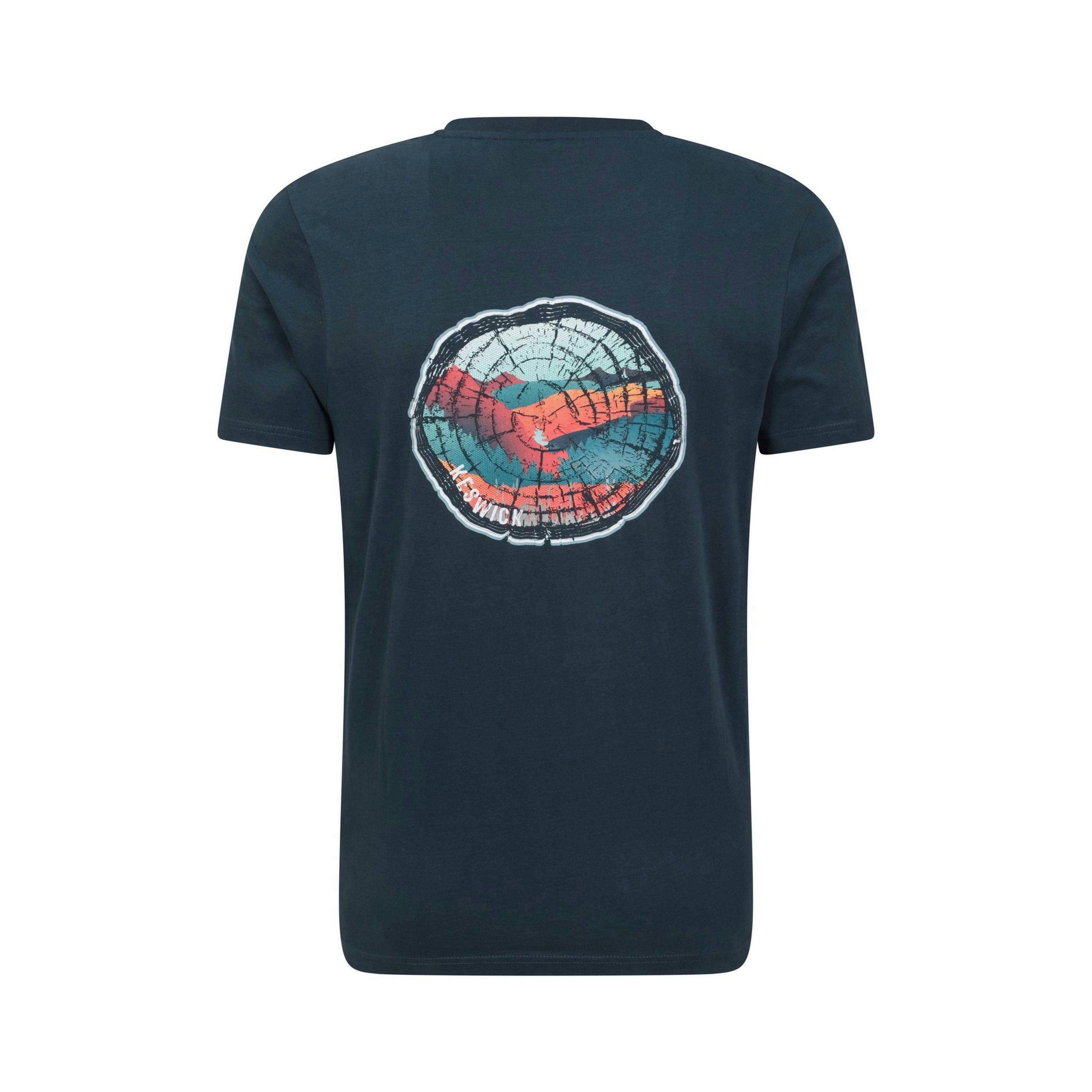 Mountain Warehouse Mens Keswick Tree Ring Organic T-Shirt , view 2 of 3