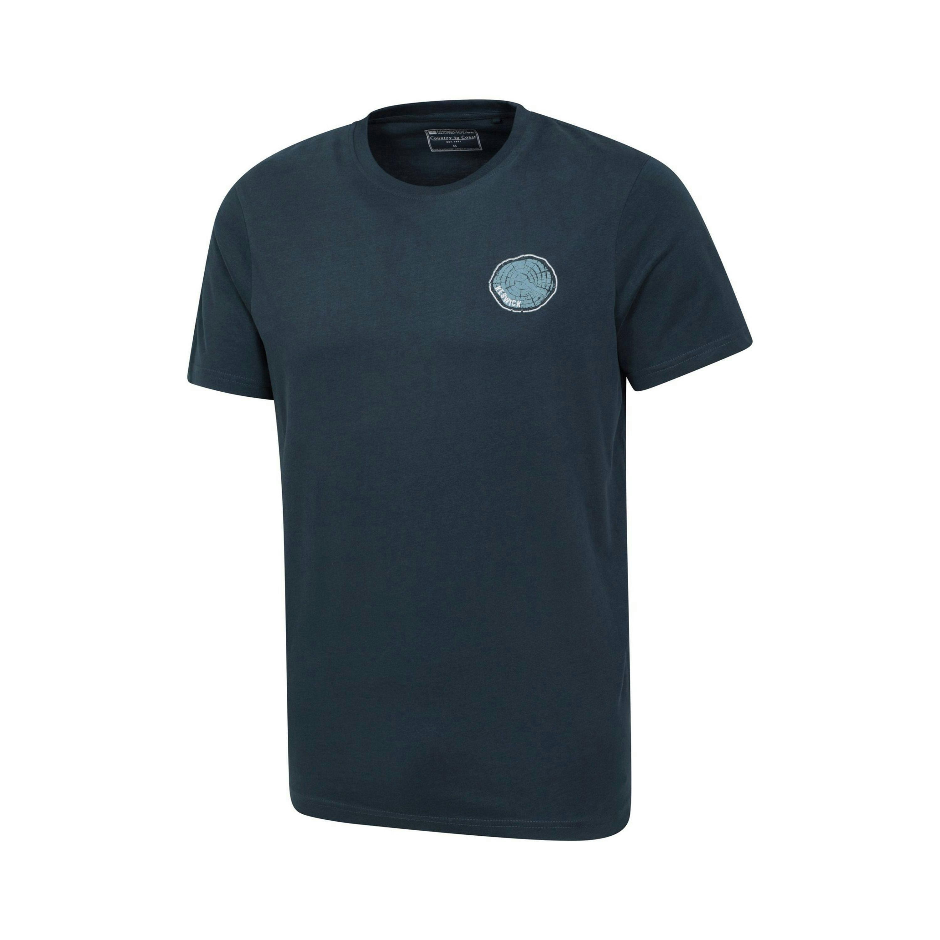 Mountain Warehouse Mens Keswick Tree Ring Organic T-Shirt , view 3 of 3