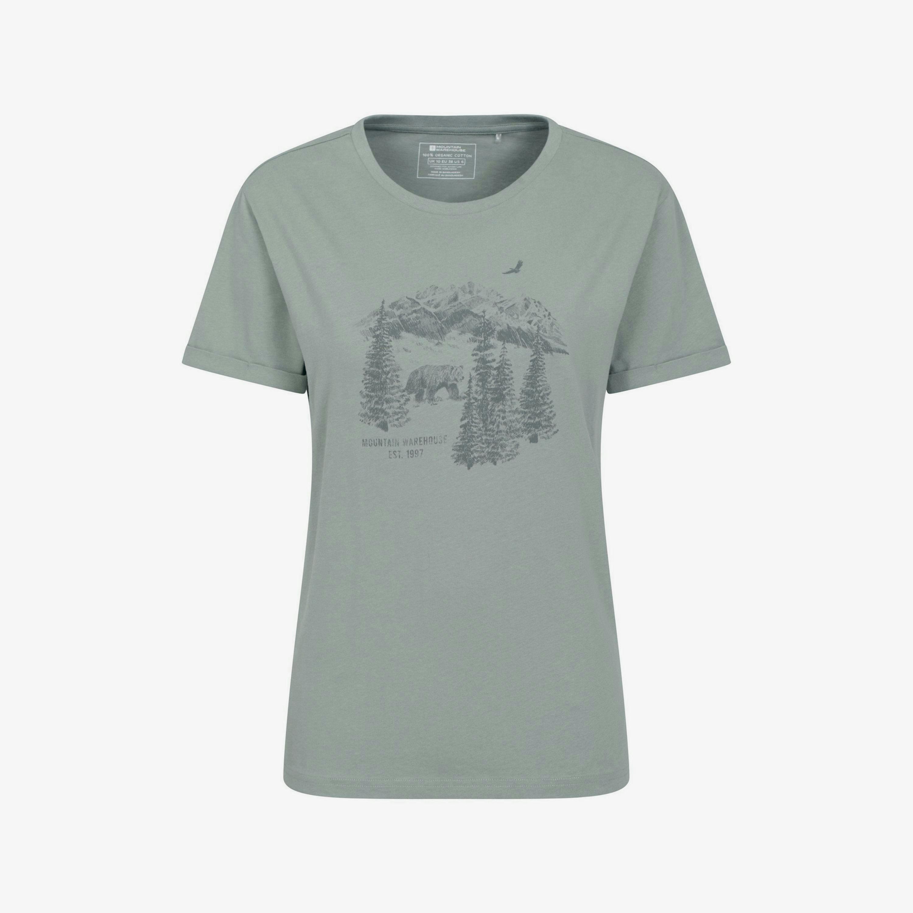Mountain Warehouse Womens/Ladies Forest Bear Organic Loose Fit T-Shirt , view 1 of 4