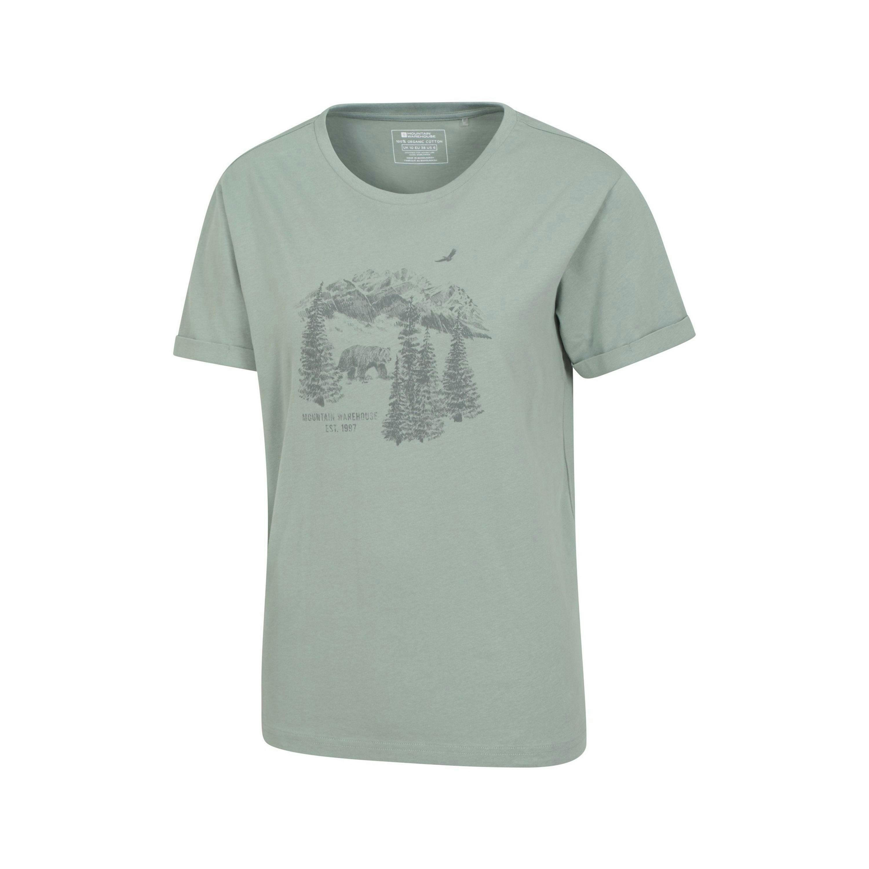 Mountain Warehouse Womens/Ladies Forest Bear Organic Loose Fit T-Shirt , view 3 of 4