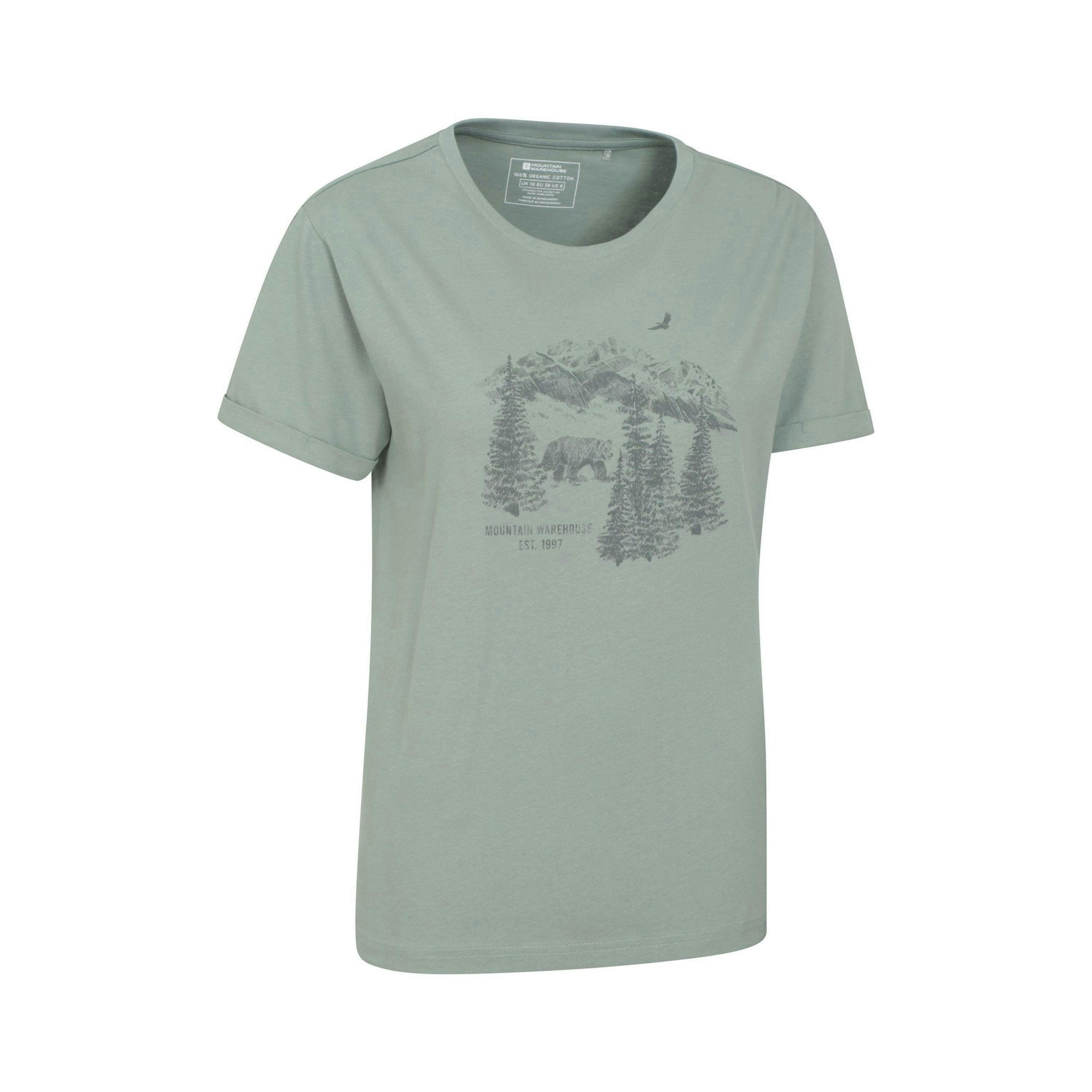 Mountain Warehouse Womens/Ladies Forest Bear Organic Loose Fit T-Shirt , view 4 of 4