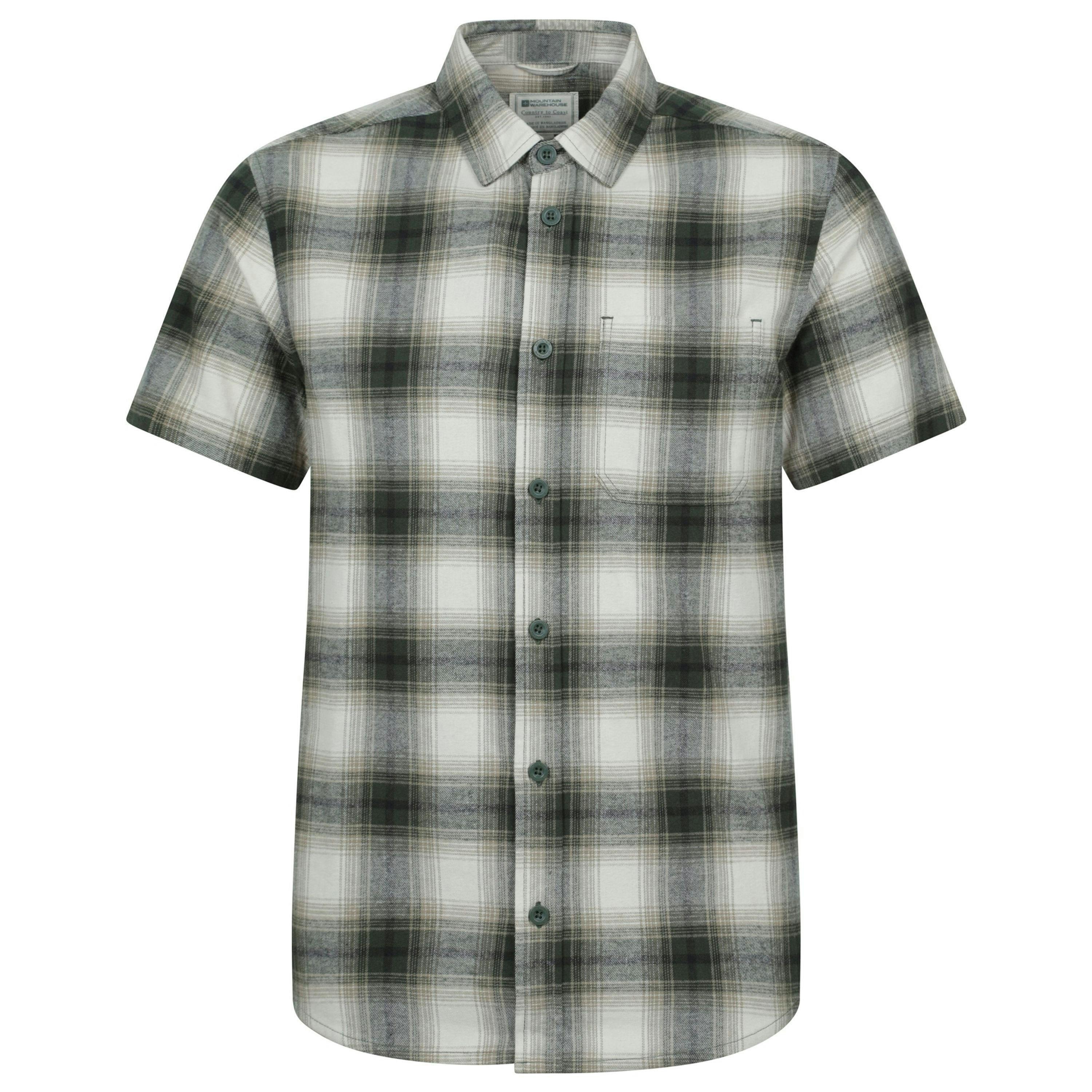 Mountain Warehouse Mens Trace Flannel Short-Sleeved Shirt , view 1 of 3