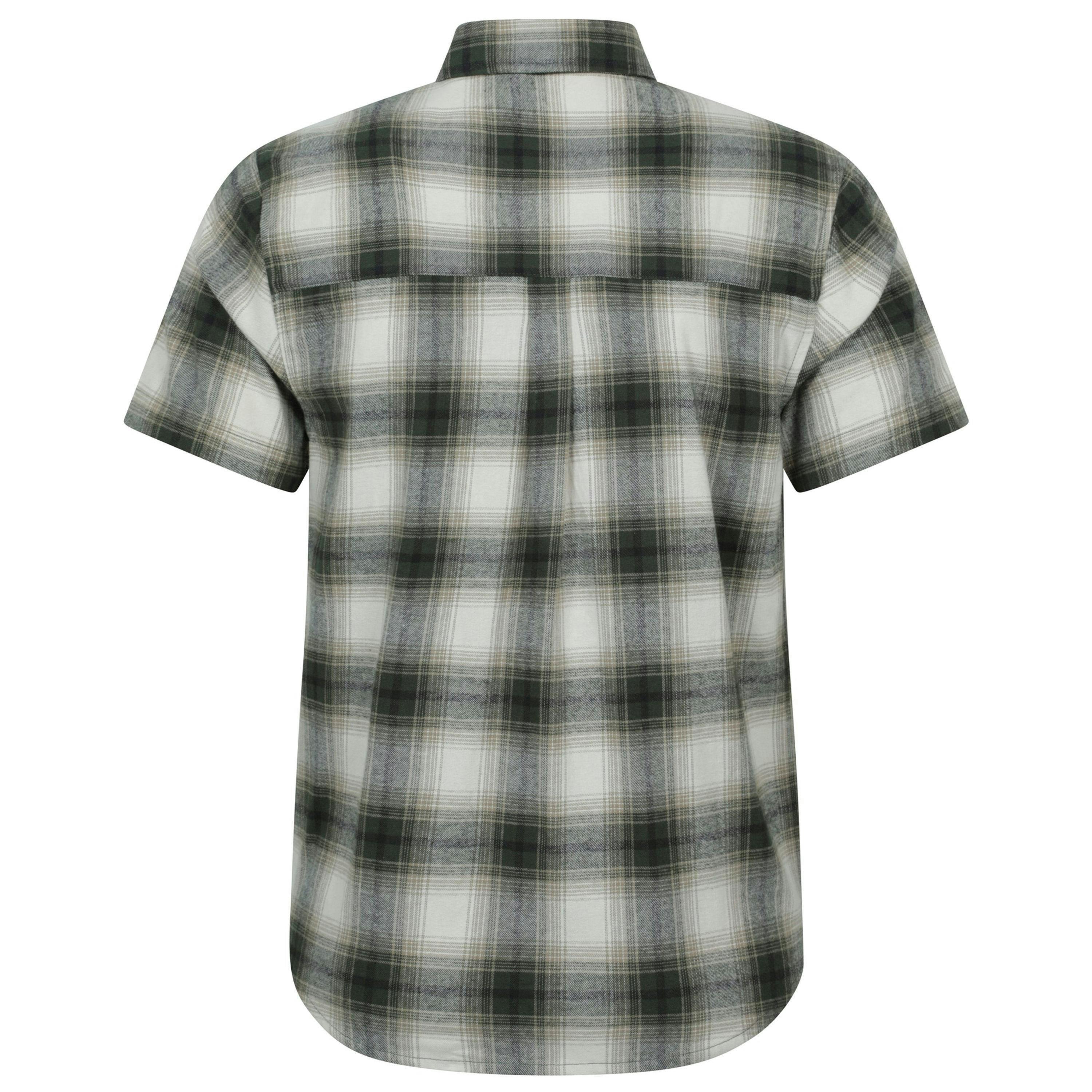 Mountain Warehouse Mens Trace Flannel Short-Sleeved Shirt , view 2 of 3