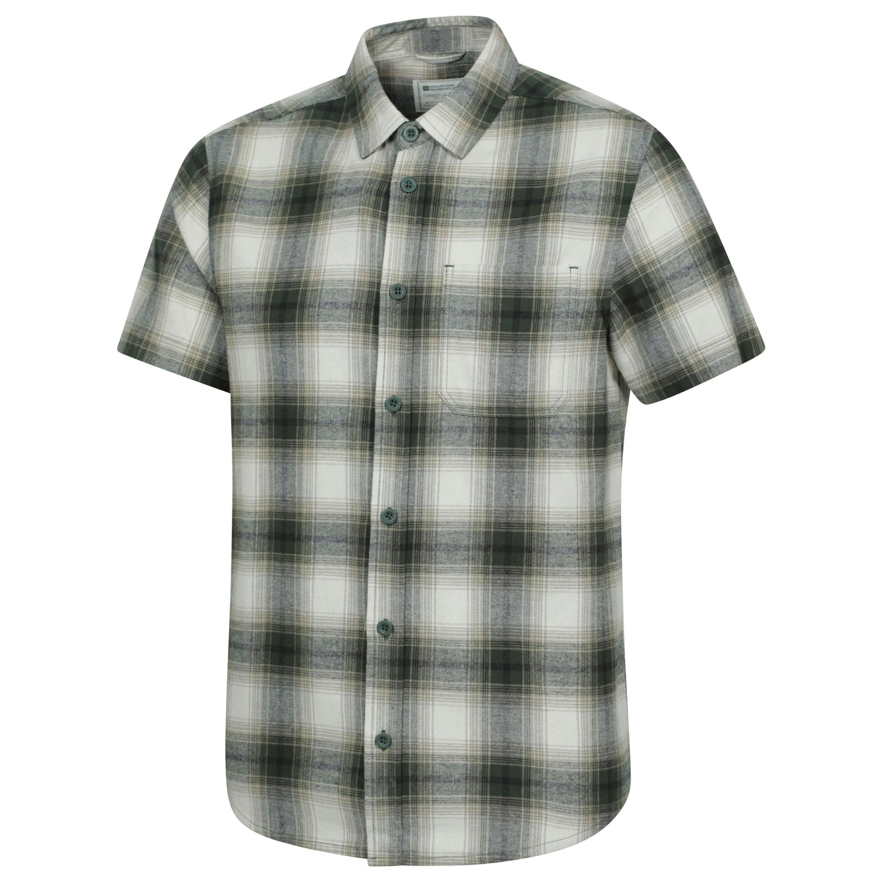 Mountain Warehouse Mens Trace Flannel Short-Sleeved Shirt , view 3 of 3