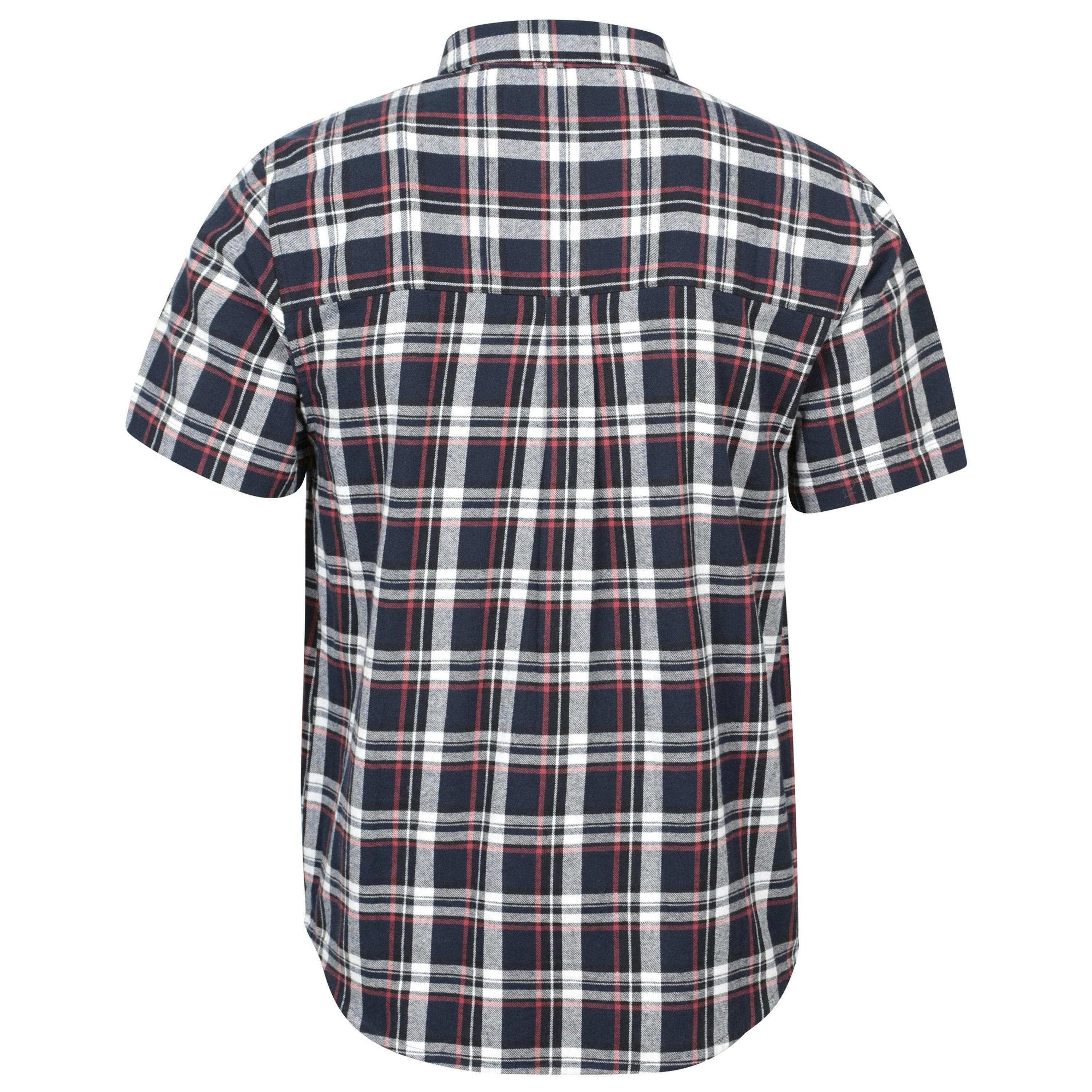 Mountain Warehouse Mens Trace Flannel Short-Sleeved Shirt , view 2 of 3