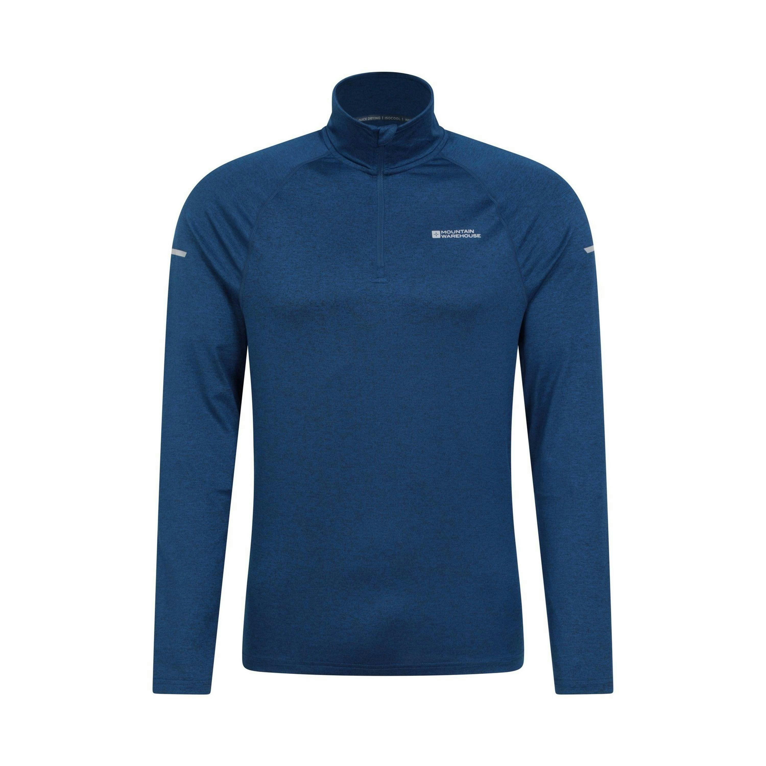 Mountain Warehouse Mens Echo Melange Recycled Half Zip Midlayer , view 1 of 5