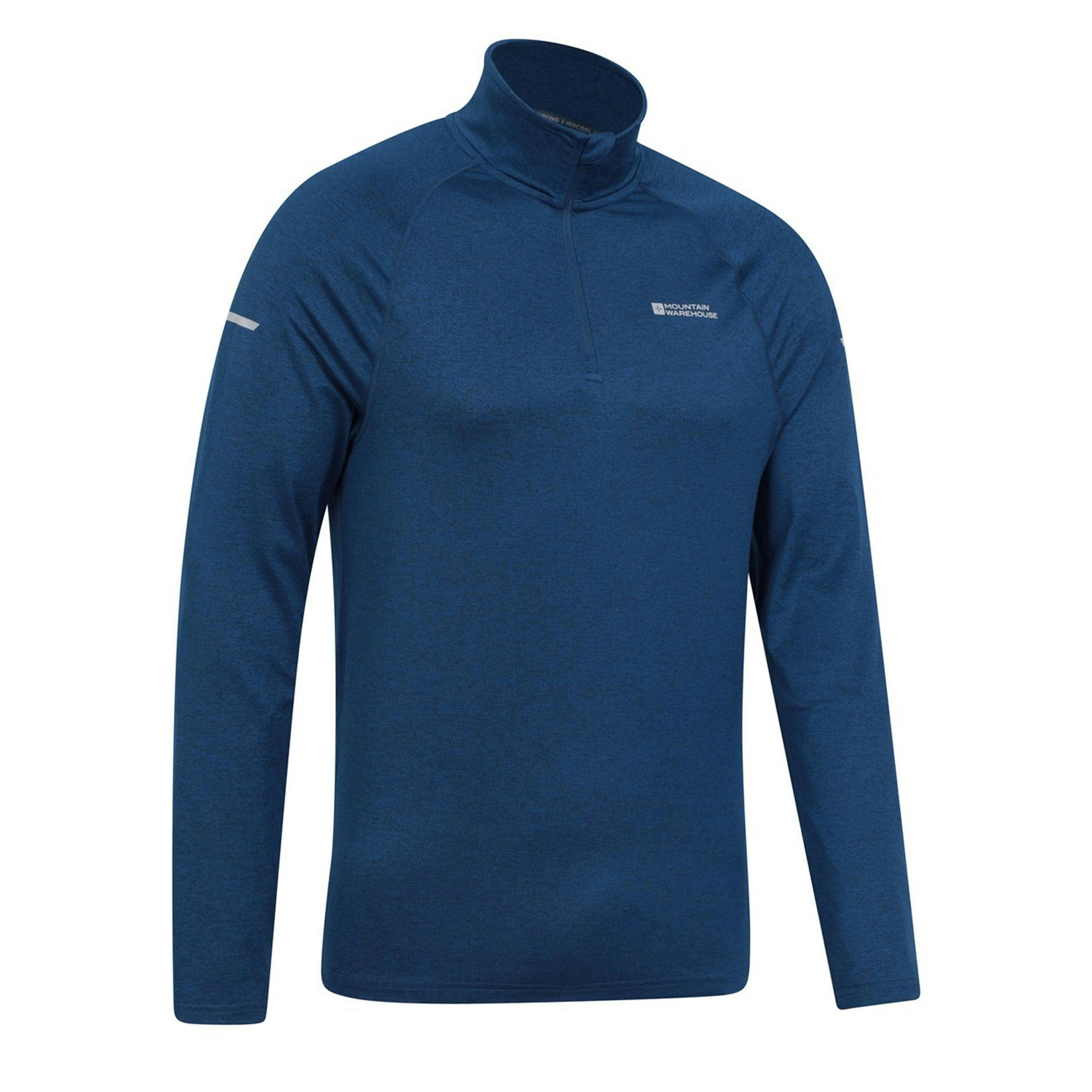 Mountain Warehouse Mens Echo Melange Recycled Half Zip Midlayer , view 3 of 5