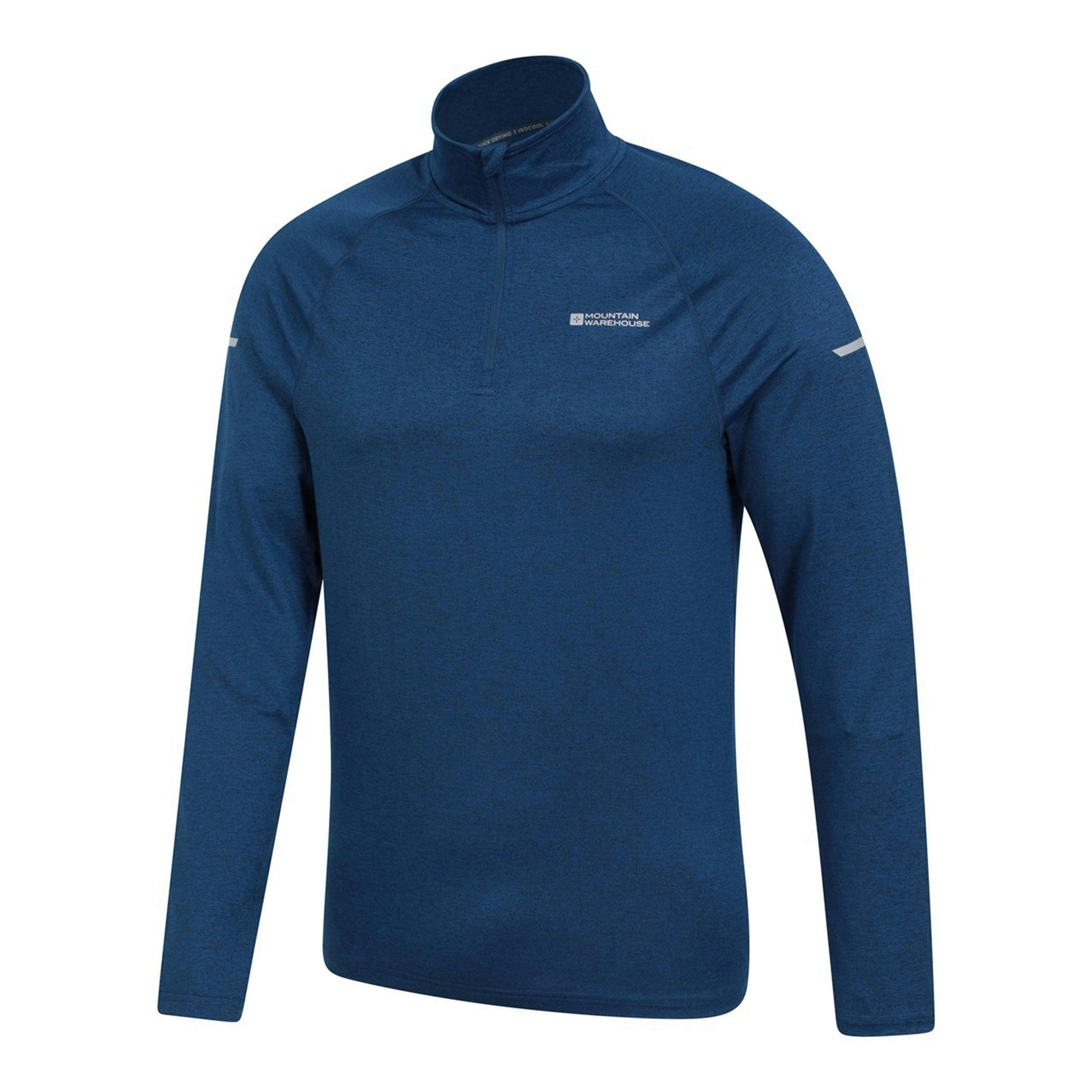 Mountain Warehouse Mens Echo Melange Recycled Half Zip Midlayer , view 4 of 5