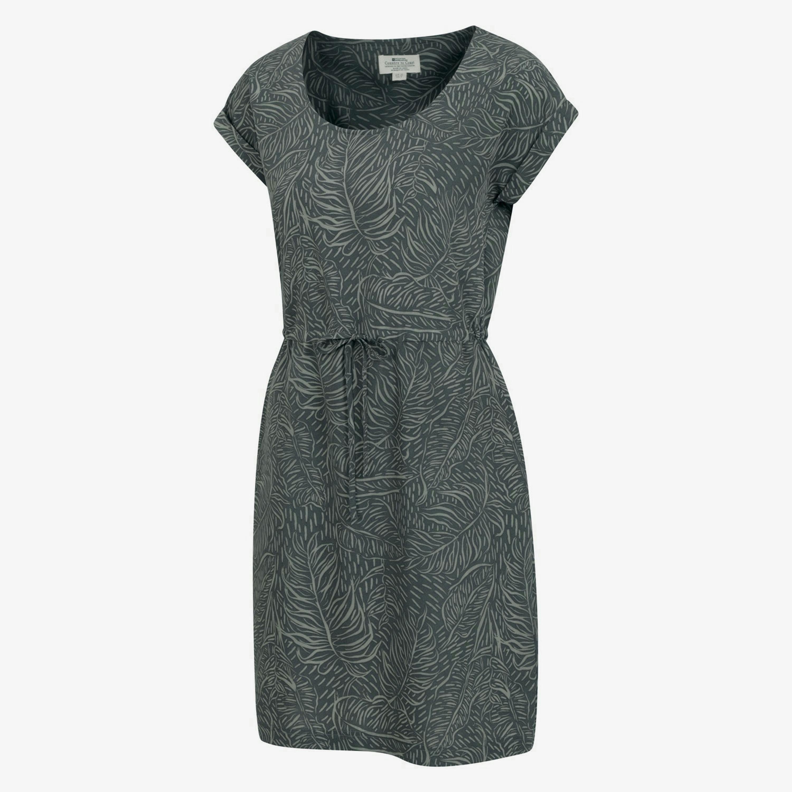 Mountain Warehouse Womens/Ladies Mykonos Tropical Leaves Midi Dress , view 3 of 4